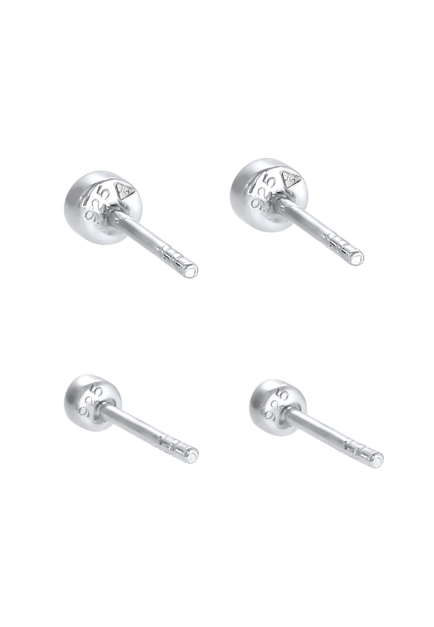 4. Bild von Elli Ohrring-Set Kristalle Basic Ohrstecker Set Silber