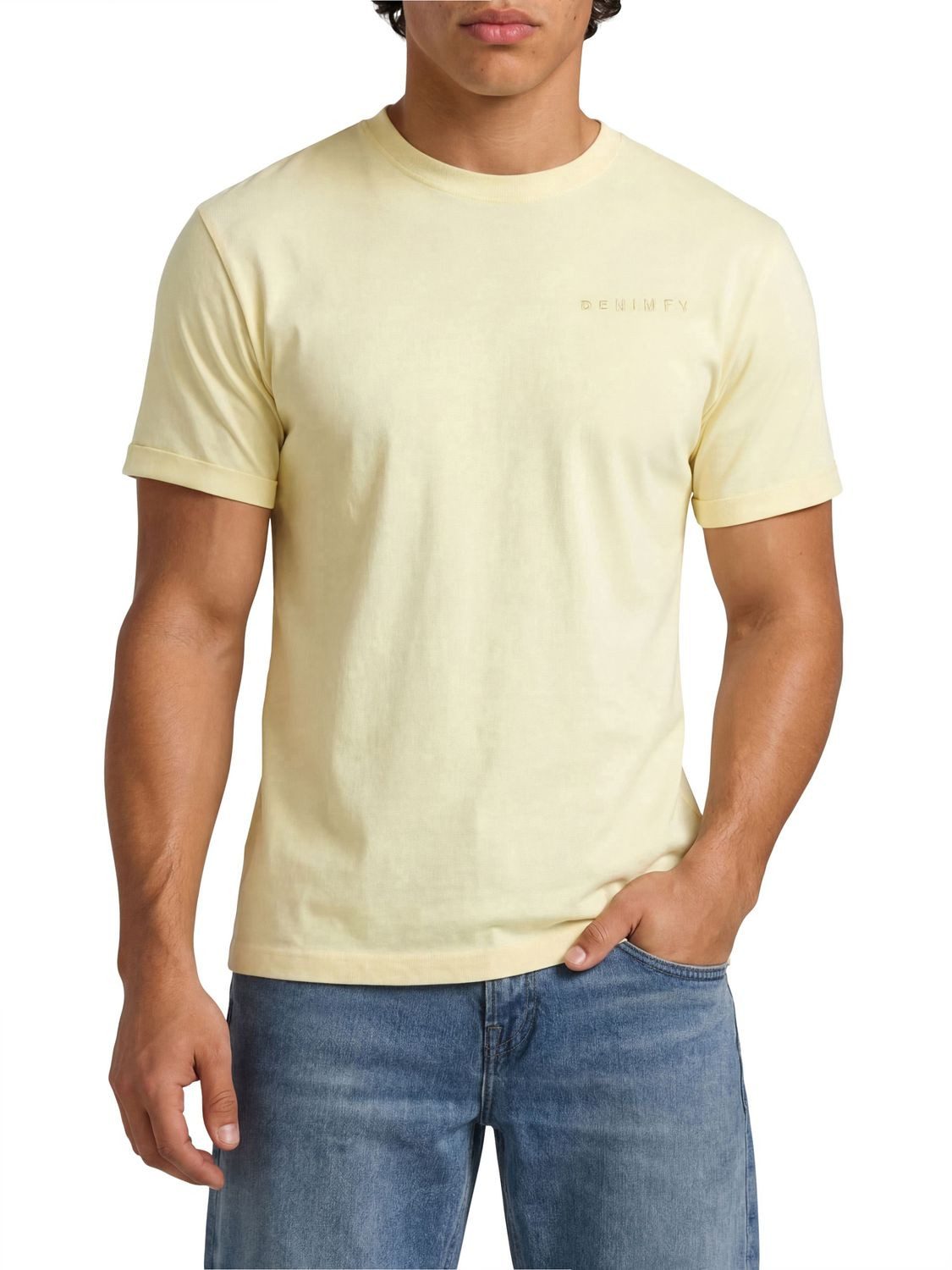 DENIMFY T-Shirt Herren Basic Shirt DFDiego 3er Set Regular Fit (Vorteilspack, 3-tlg) Kurzarm Tee Shirt mit Rundhalsausschnitt aus 100% Baumwolle