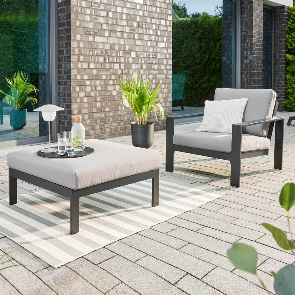 HOME DELUXE Gartenlounge-Set Gartenlounge Aluminium RIO - S, inkl. Sitzauflagen, Gartenmöbel, Loungegarnitur, Gartensessel