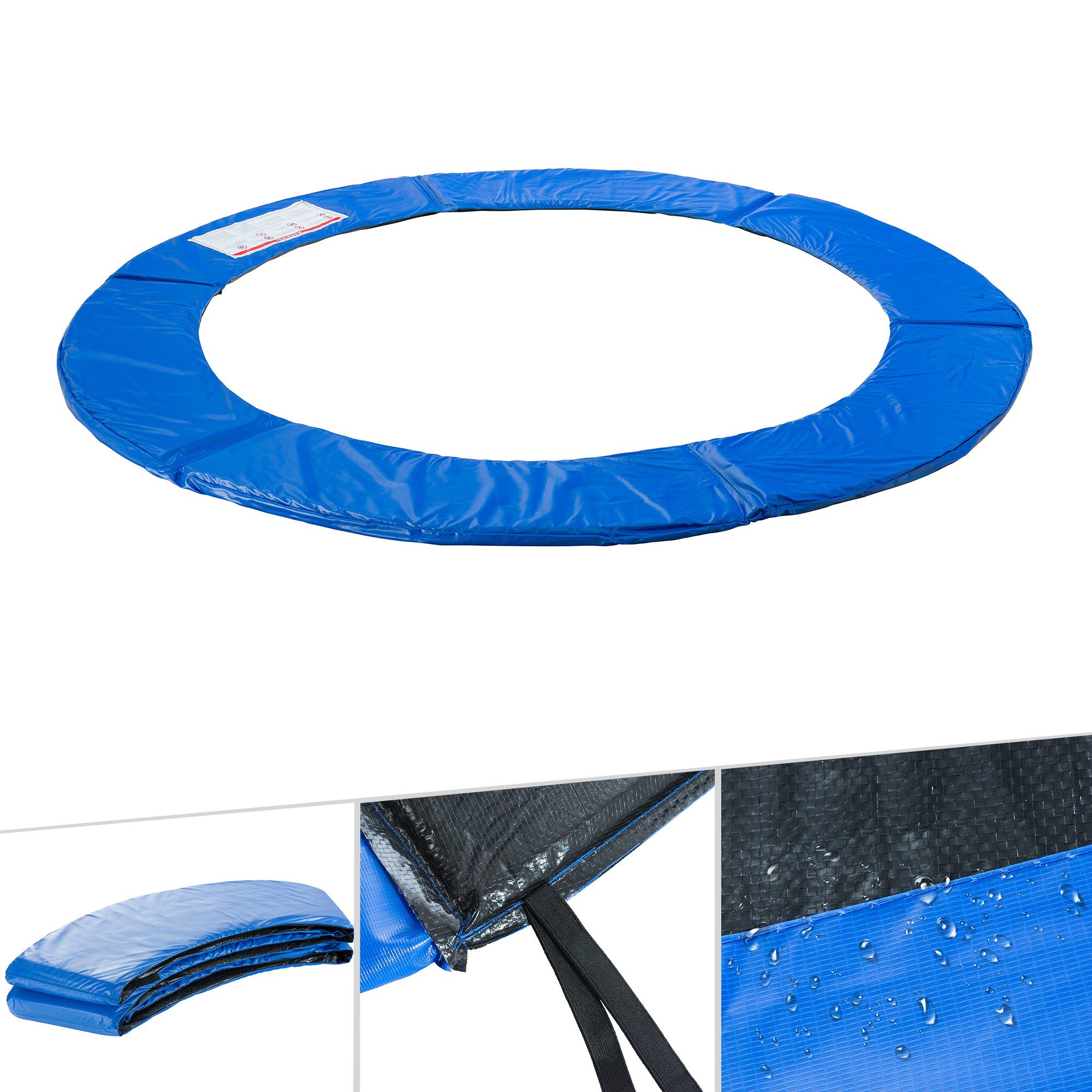 Arebos Trampolin-Randabdeckung Federschutz Ø 396 cm, Randschutz, PVC und PE, Reißfest, UV-resistente und wasserbeständige