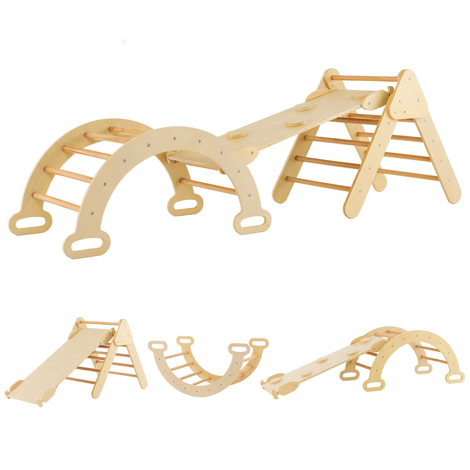 COSTWAY Klettergerüst 4 in 1 Kletterbogen,