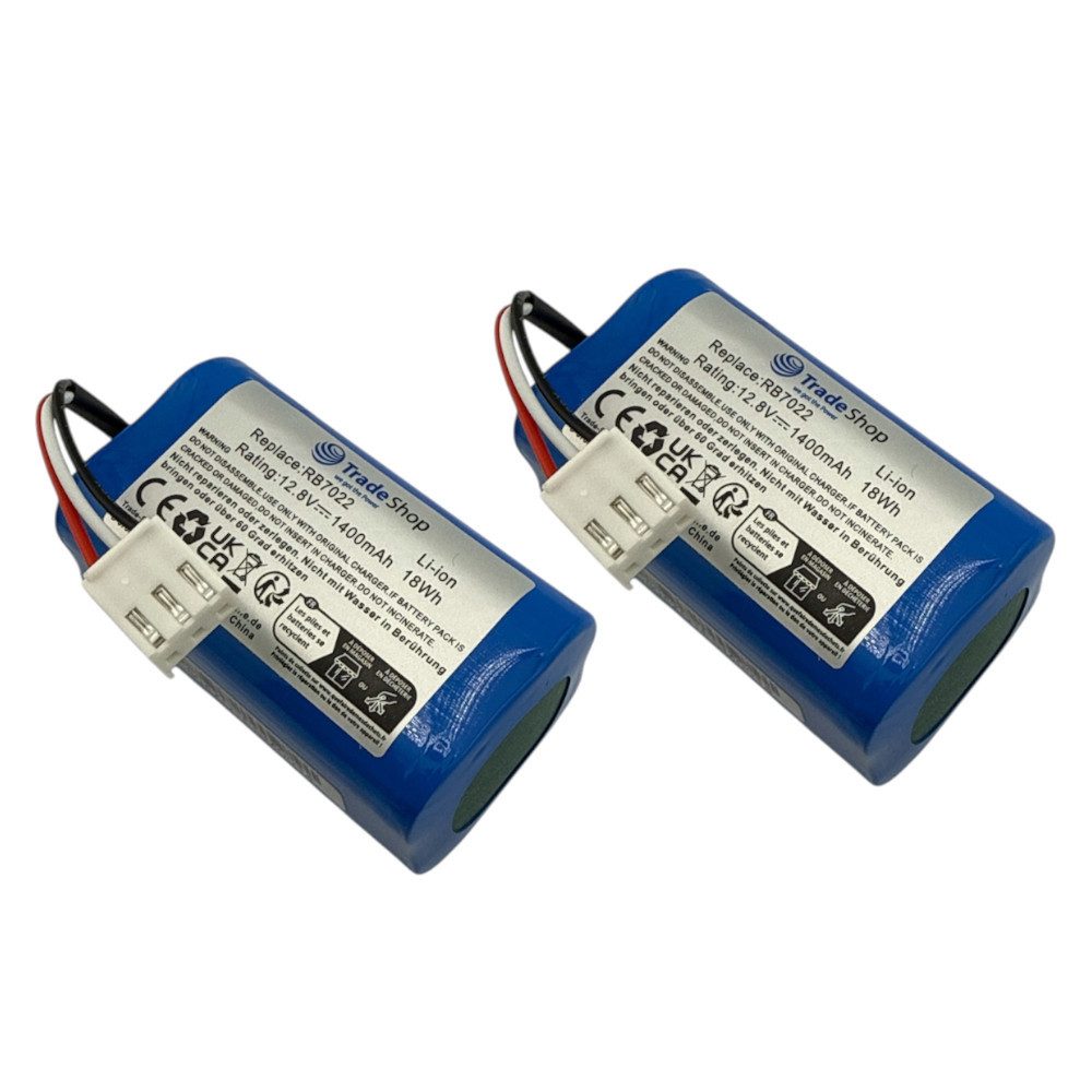 Trade-Shop 2x Akku passend für Philips FC 8603, FC 8700, FC 8705, FC 8710 Akku Li-Ion 1400 mAh (12,8 V)