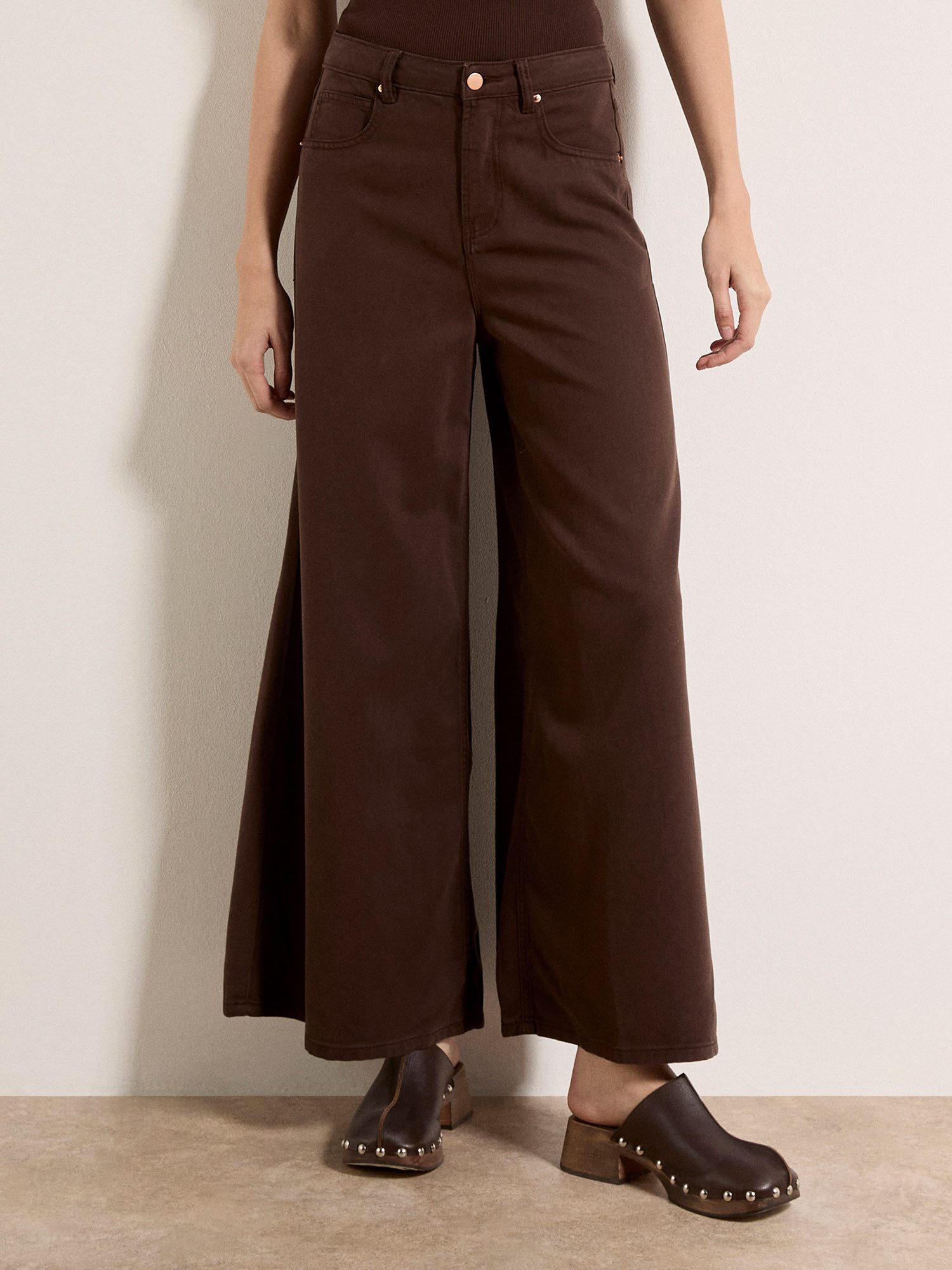 Apricot Weite Jeans 5-Pocket Jeans mit weitem Bein
