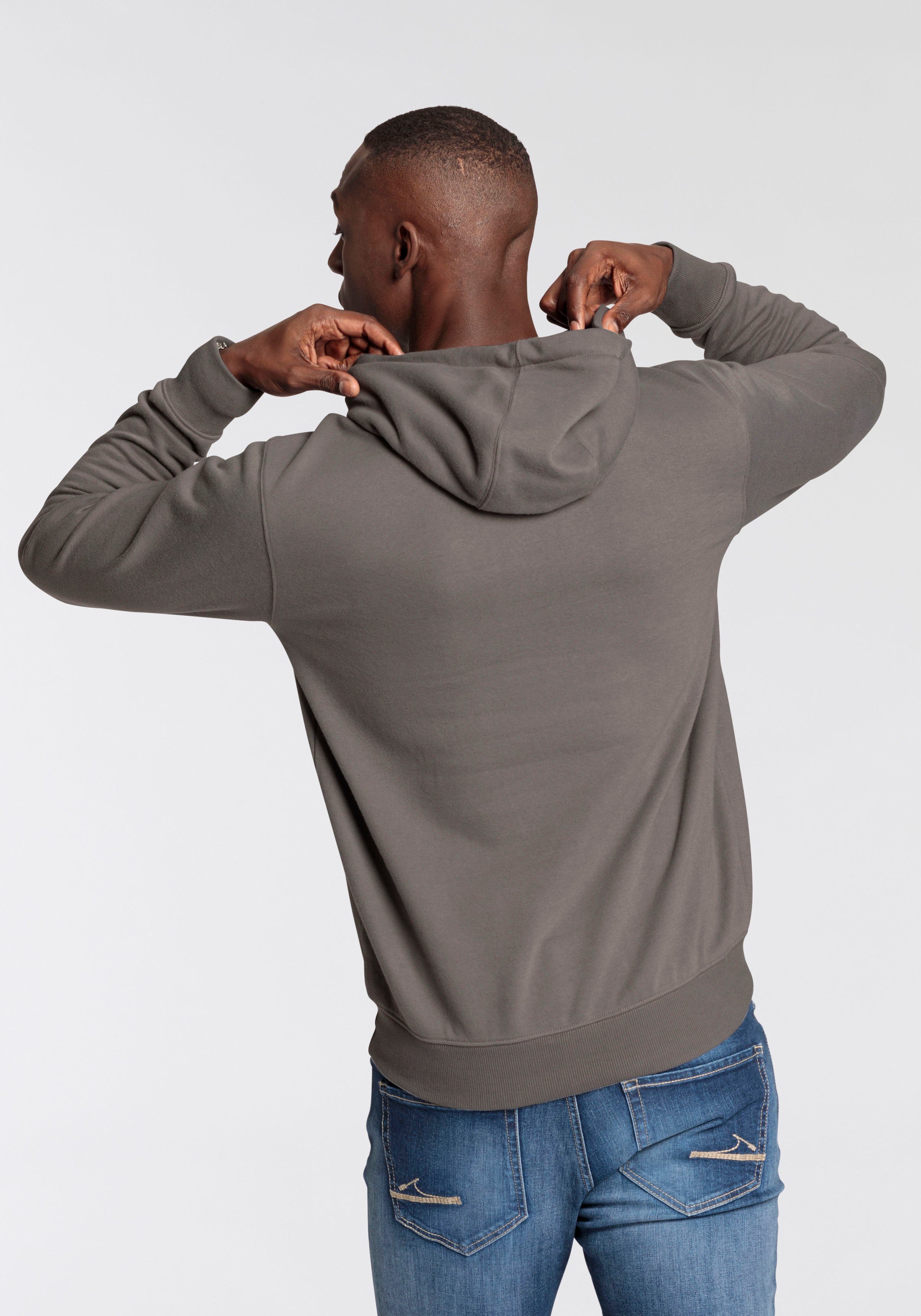 DELMAO Kapuzensweatshirt Langarm, lockere Passform, mit Print, mit Kapuze – Bild 2 von 5