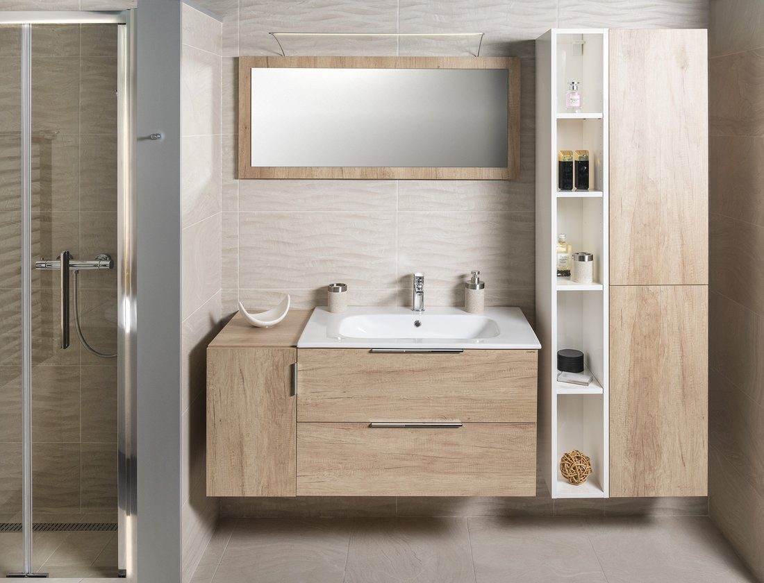 Sapho Waschbeckenunterschrank CIRASA Unterschrank 59,2x64x46cm, Eiche Alabama Sapho-CR601-2222