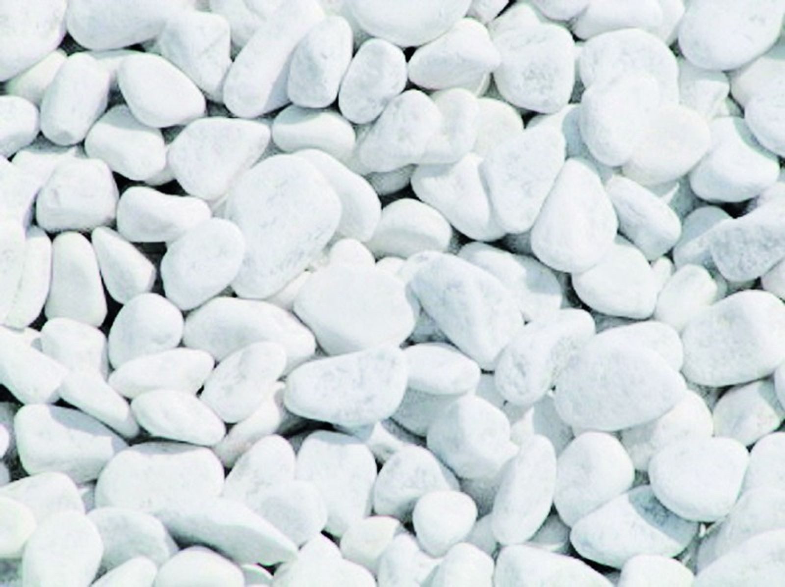 BURI Zierkies Carrara Marmorkies 25 kg Sack Weiß Zierkies 16-25 mm Naturstein Kies