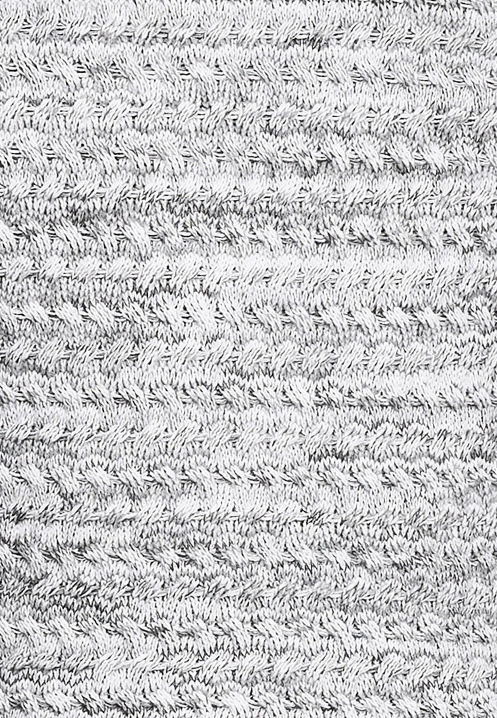 R-NEAL Rundhalspullover Strickpullover mit Seitlicher Knopfleiste Rundhals Strick Pullover