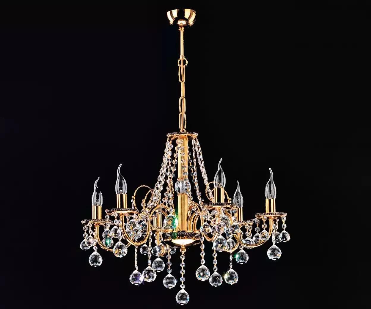 Xlmoebel Люстры Goldener Kristallleuchter Lichtpendel Deckenlampe, Hergestellt in Europa