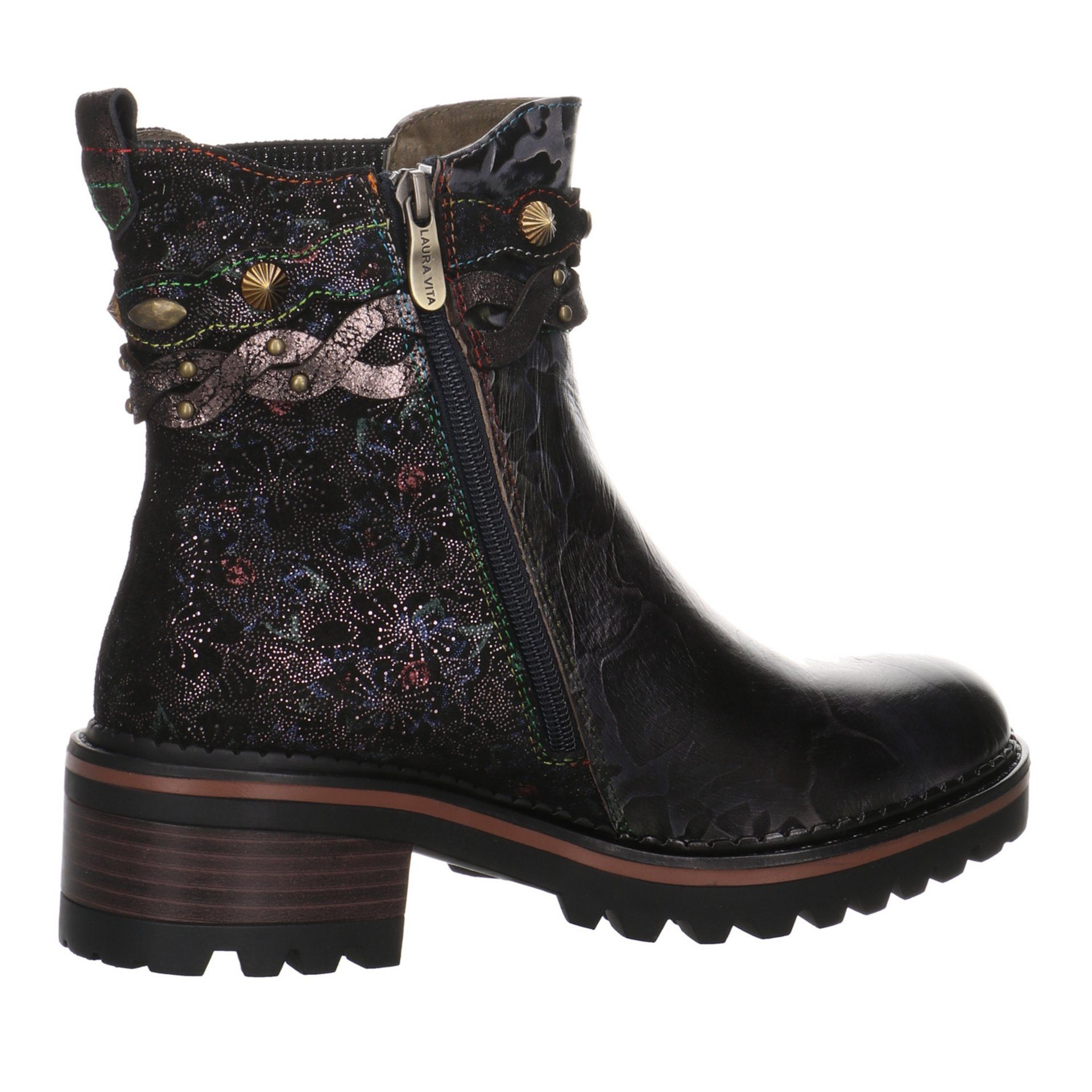 LAURA VITA Damen Schuhe Freizeit Elegant Leder-/Textilkombination Kesso Boots Stiefel Stiefel