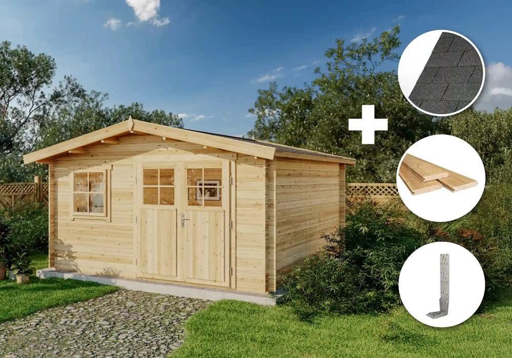 Alpholz Gartenhaus Holz Set - Valeria-28, günstig online kaufen