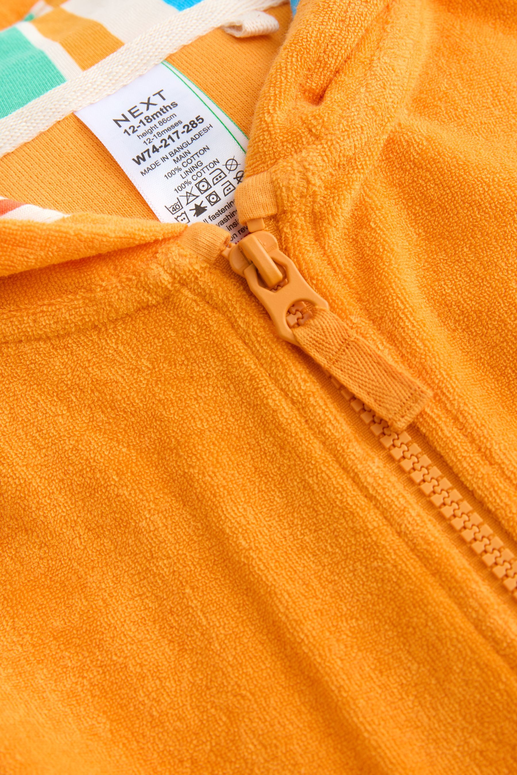 Next Badeponcho Frottee-Cover-up mit durchgehendem Reißverschluss, Baumwolle