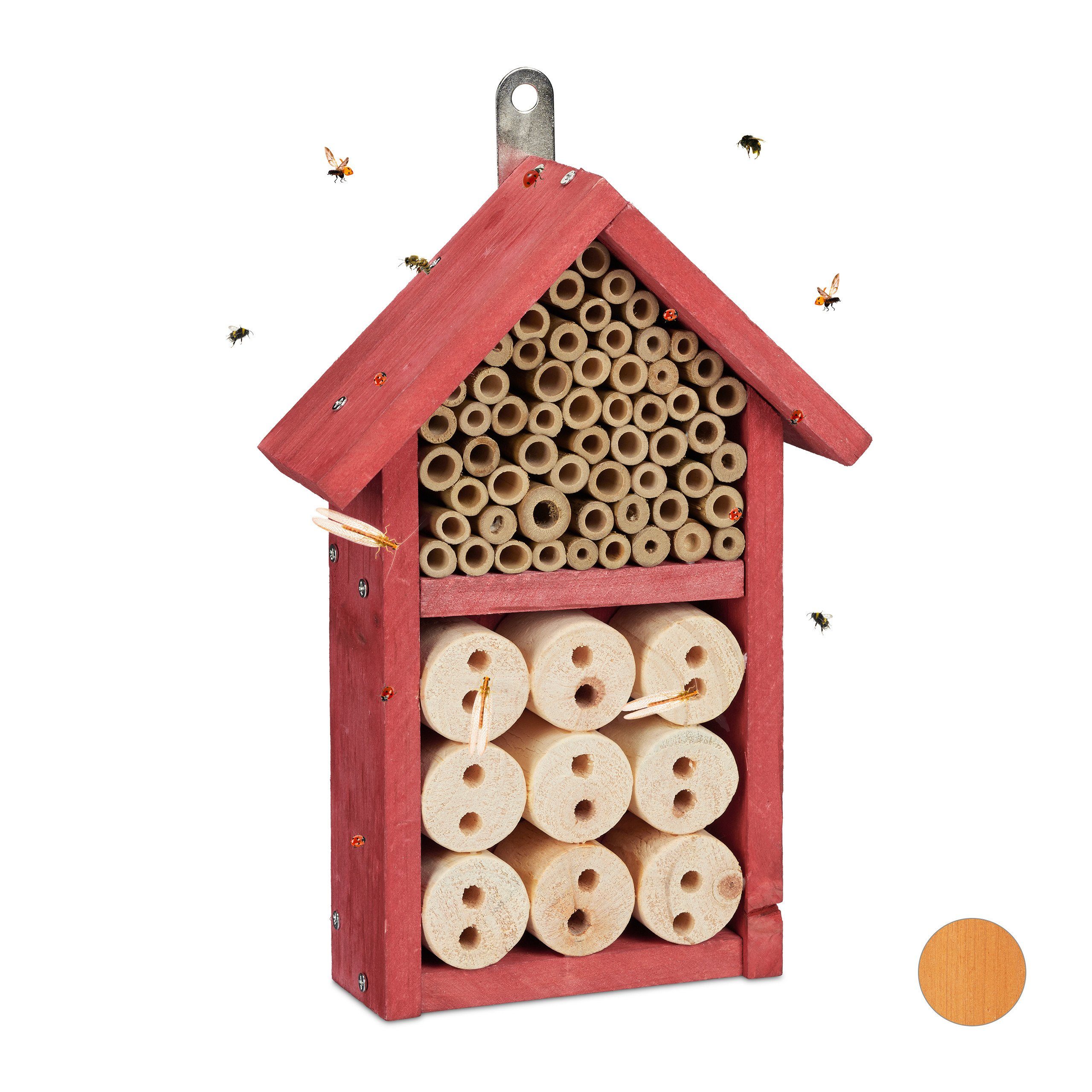 relaxdays Insektenhotel Bausatz, Rot