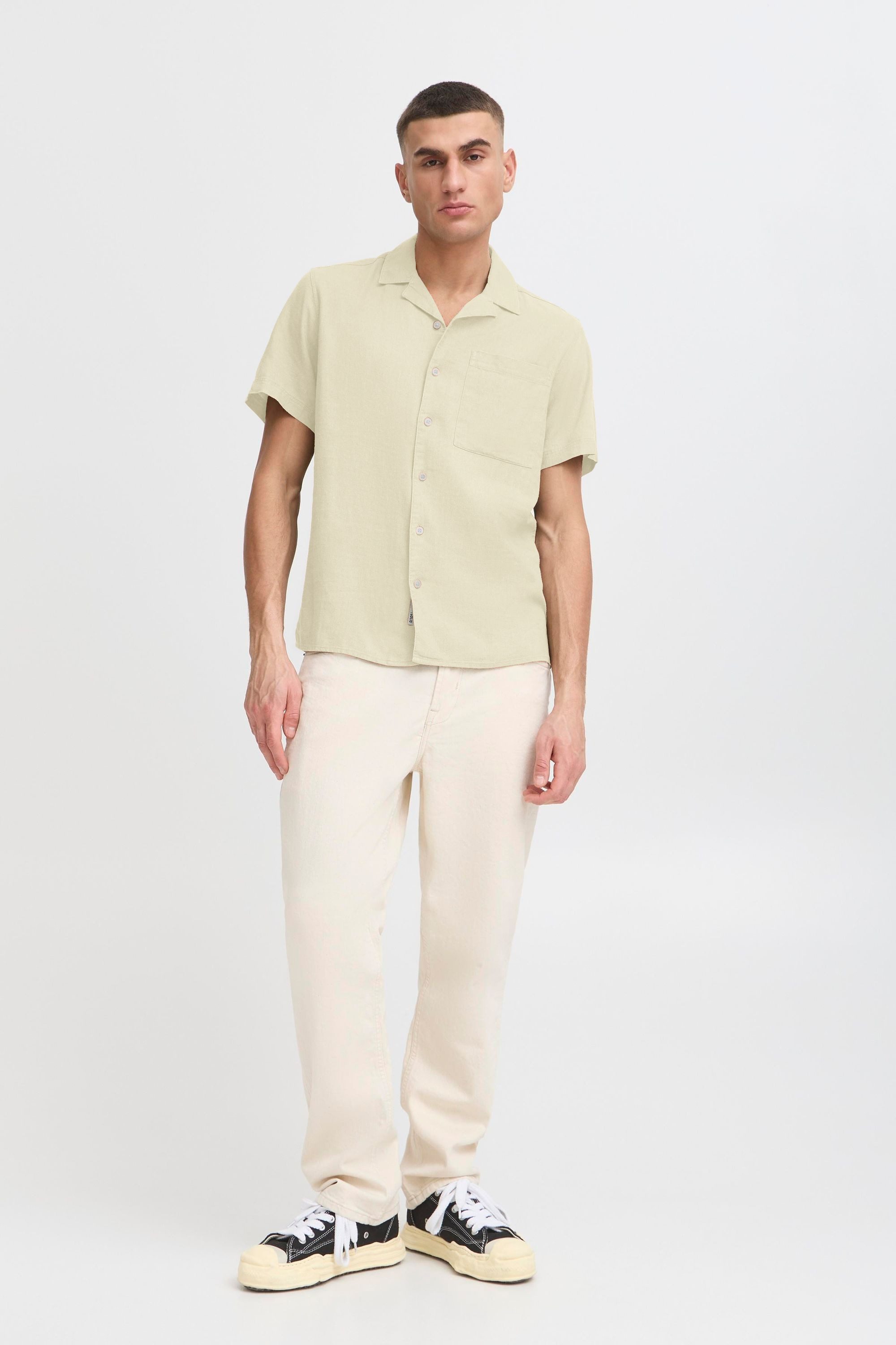!Solid Kurzarmhemd SDAllan Cuba Kurzarmshirt aus Leinenmix