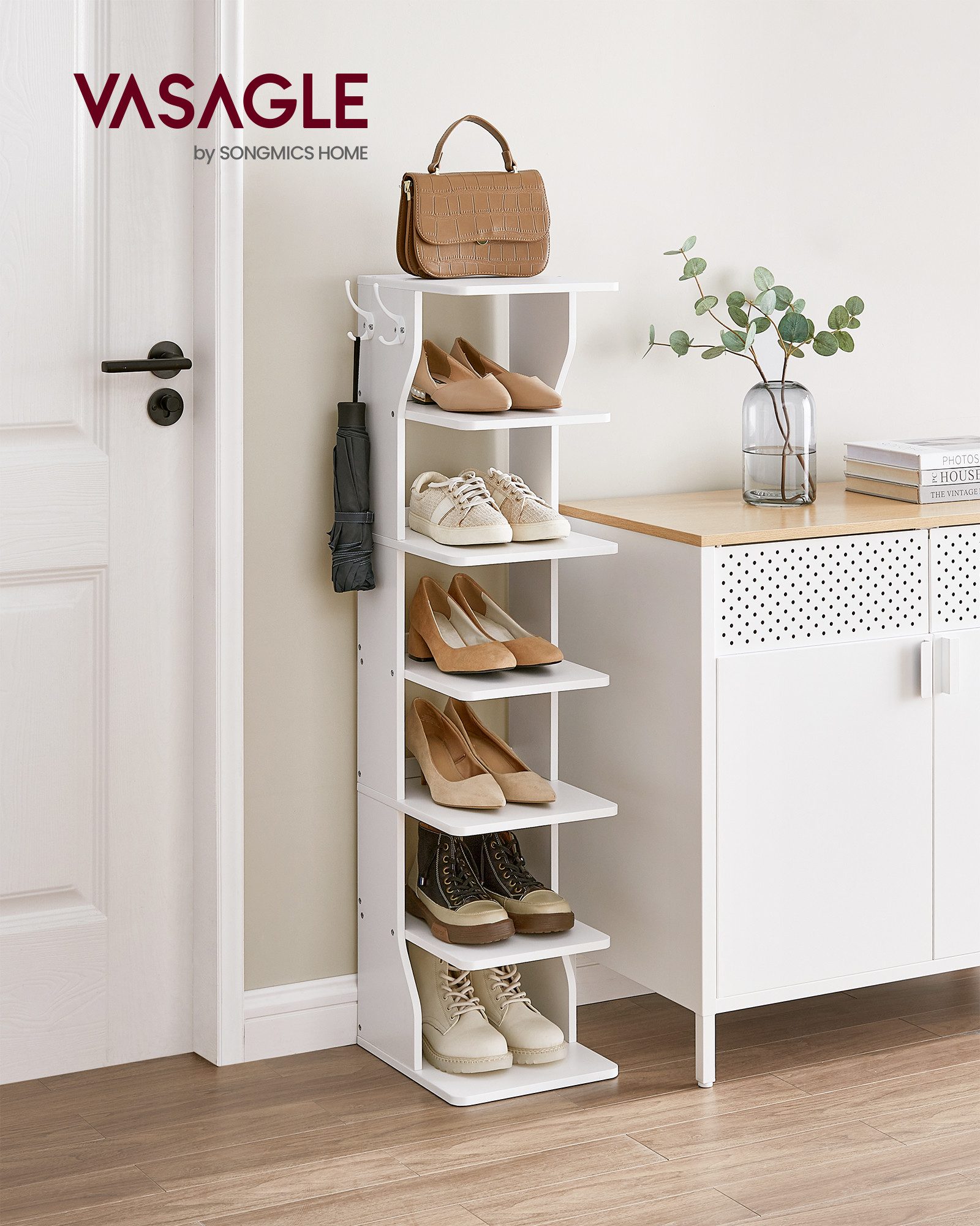VASAGLE Schuhregal Standregal mit 7 Ebenen, günstig online kaufen