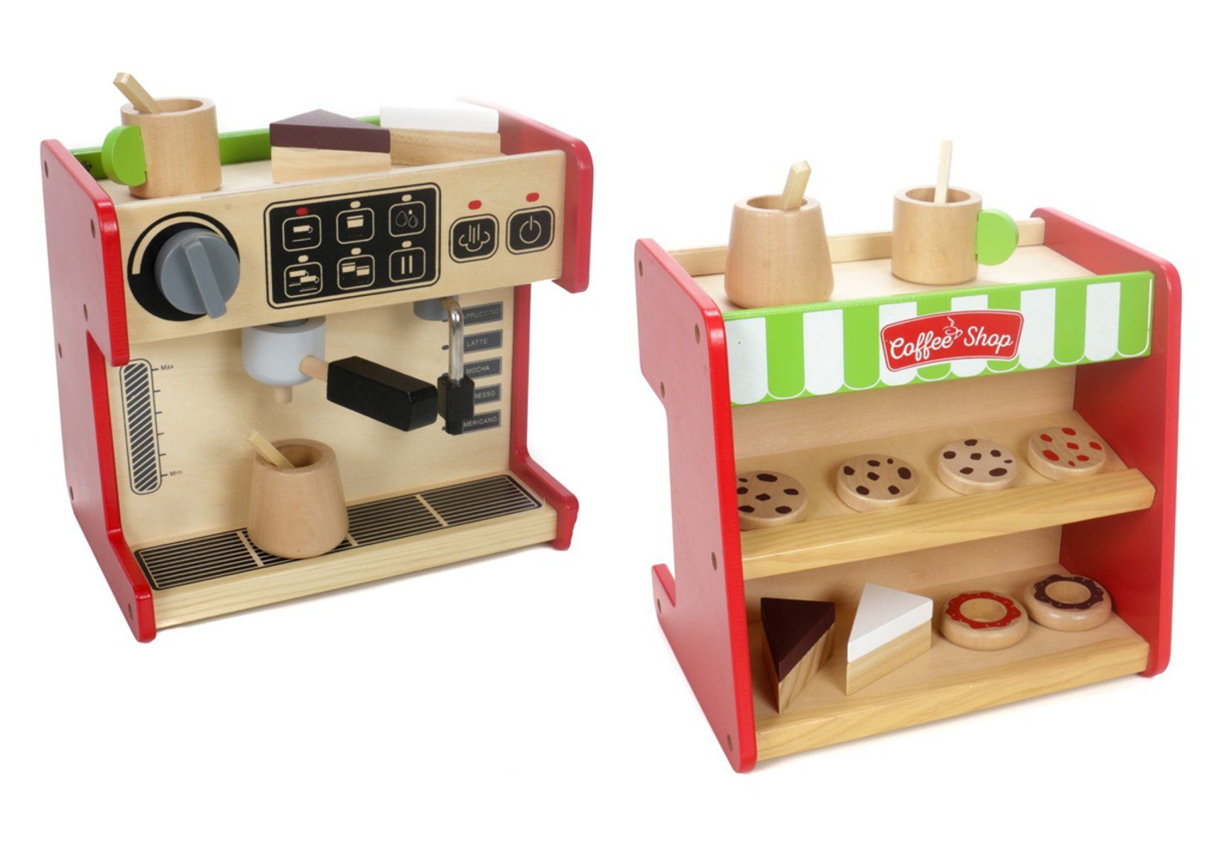 Bubble-Store Kaufladen »Holzspielzeug 2 in 1 Kaufladen und Kaffeemaschine«  online kaufen | OTTO