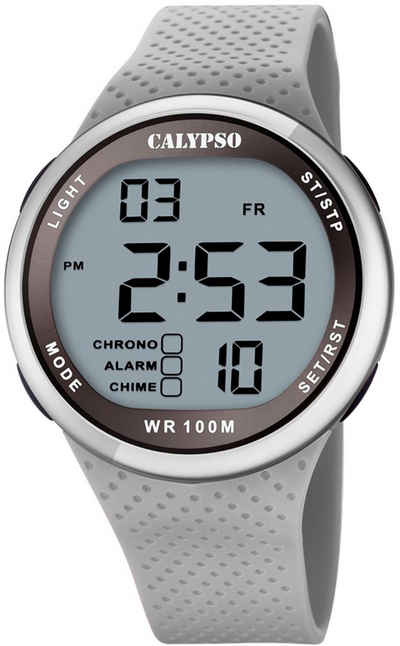 CALYPSO WATCHES Chronograph Color Splash, K5785/1, Armbanduhr, Quarzuhr, Herrenuhr, Datum, Digitalanzeige, Stoppfunktion