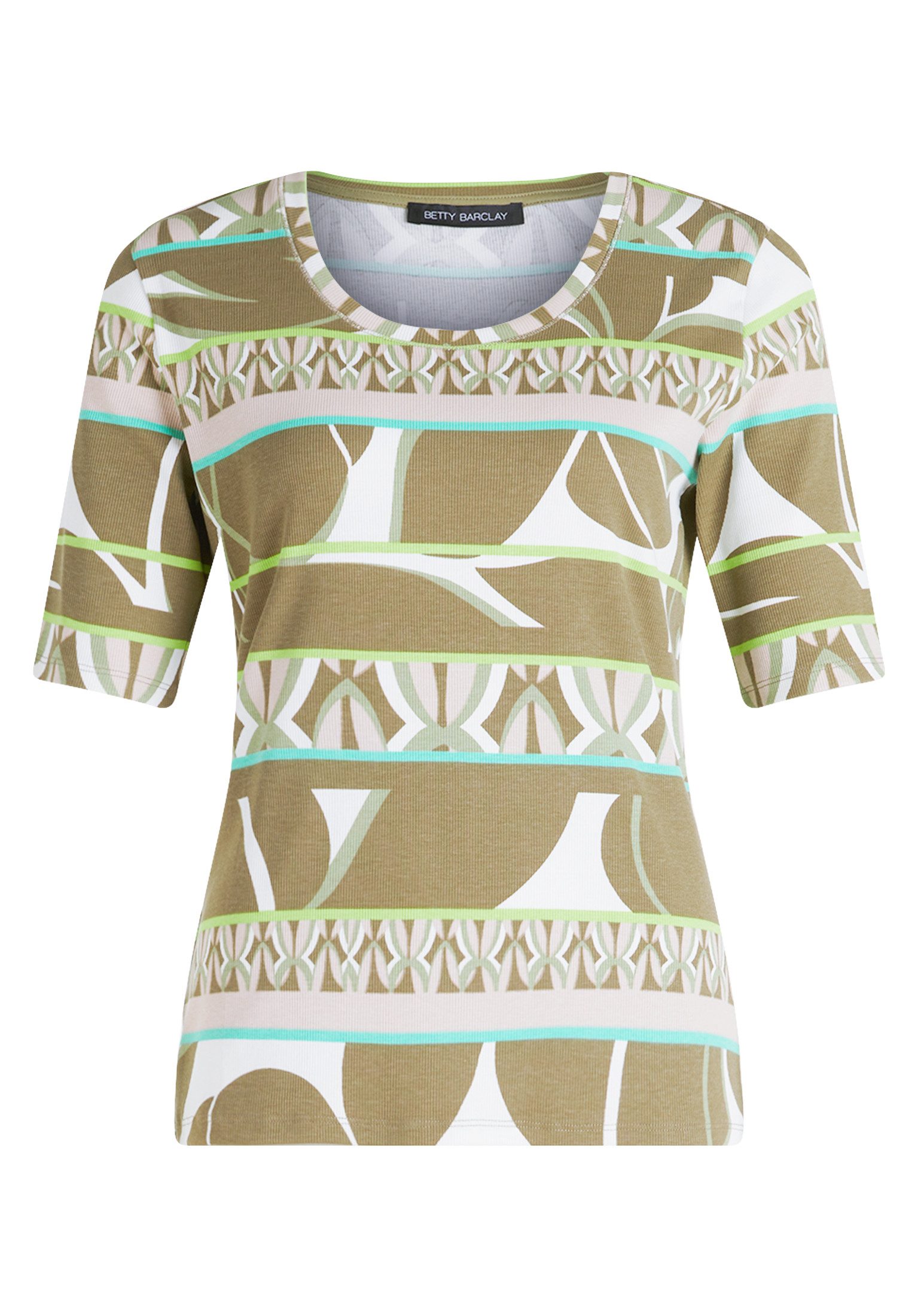 Betty Barclay Kurzarmshirt "Damen Basic Shirt mit Rippenstruktur" 1 Stk. tl günstig online kaufen