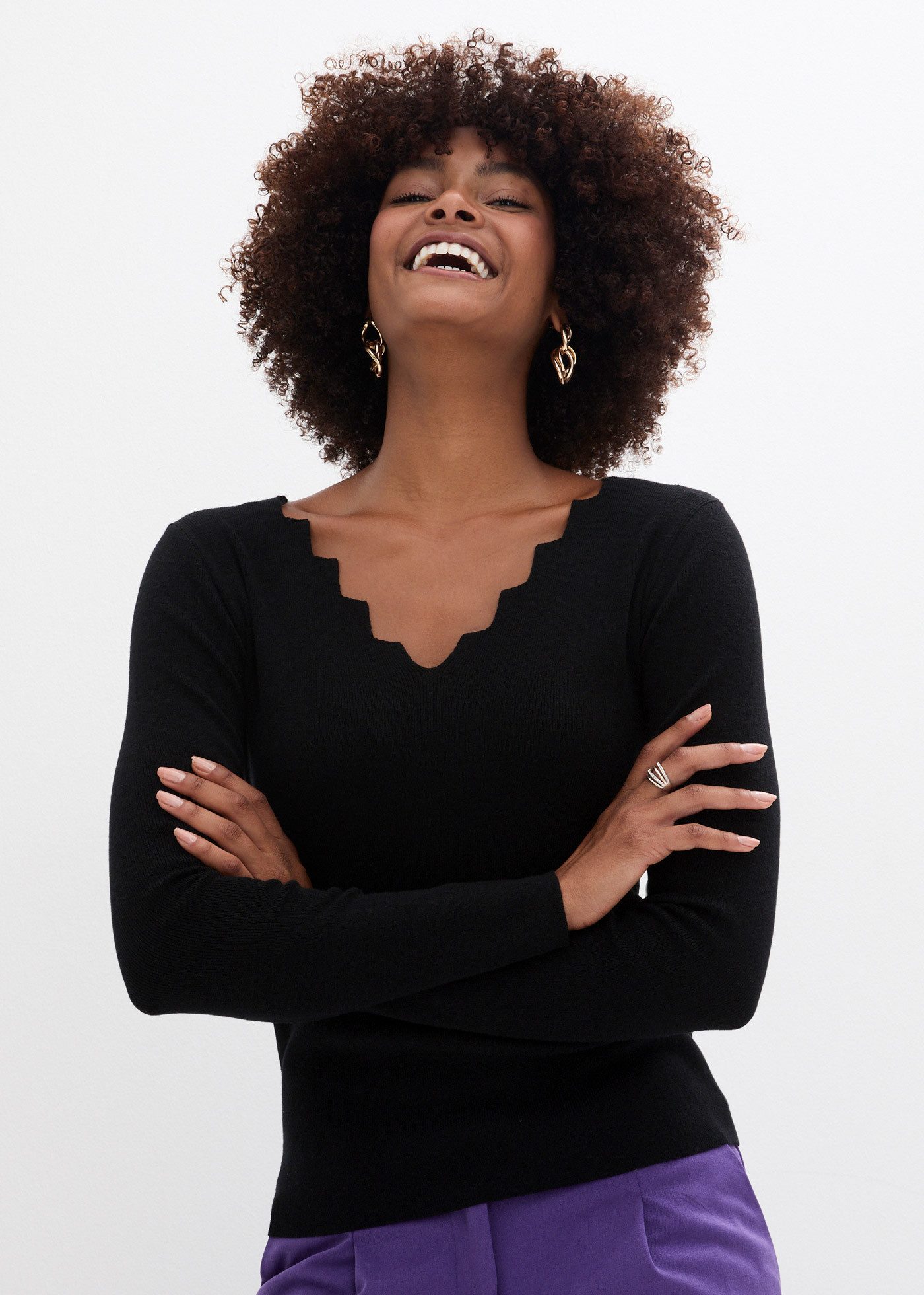 bonprix Strickpullover Feinstrickpullover aus fließendem Viskose-Mix günstig online kaufen