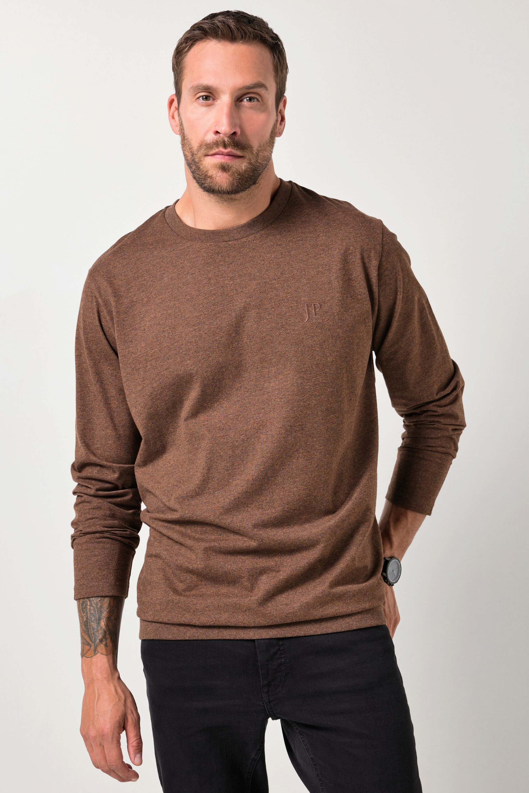 JP1880 T-Shirt JP1880 Langarmshirt Bauchfit Basic Rundhals günstig online kaufen
