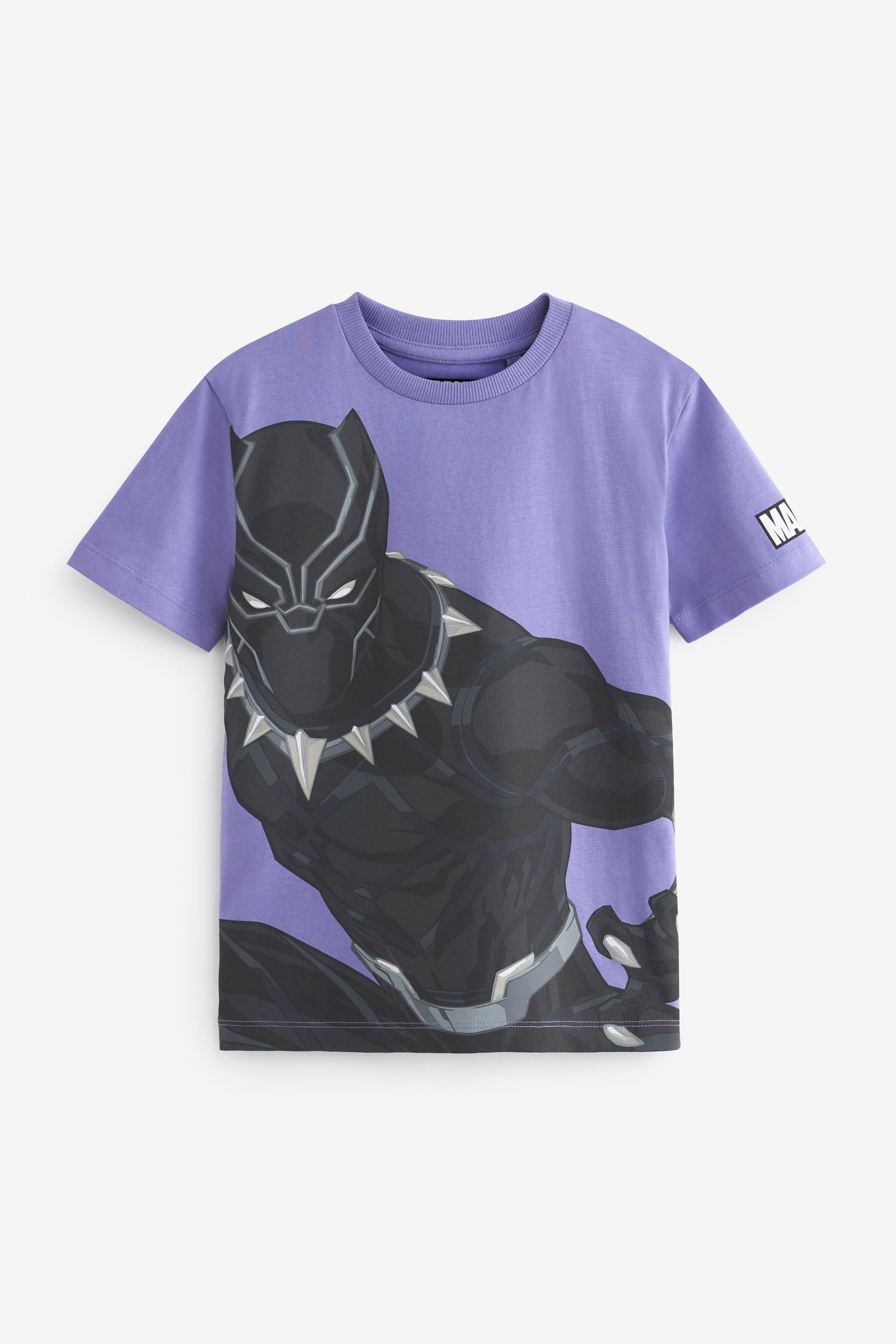 Next T-Shirt Avengers Superhero License T-Shirt (1-tlg) Black Panther Purple
