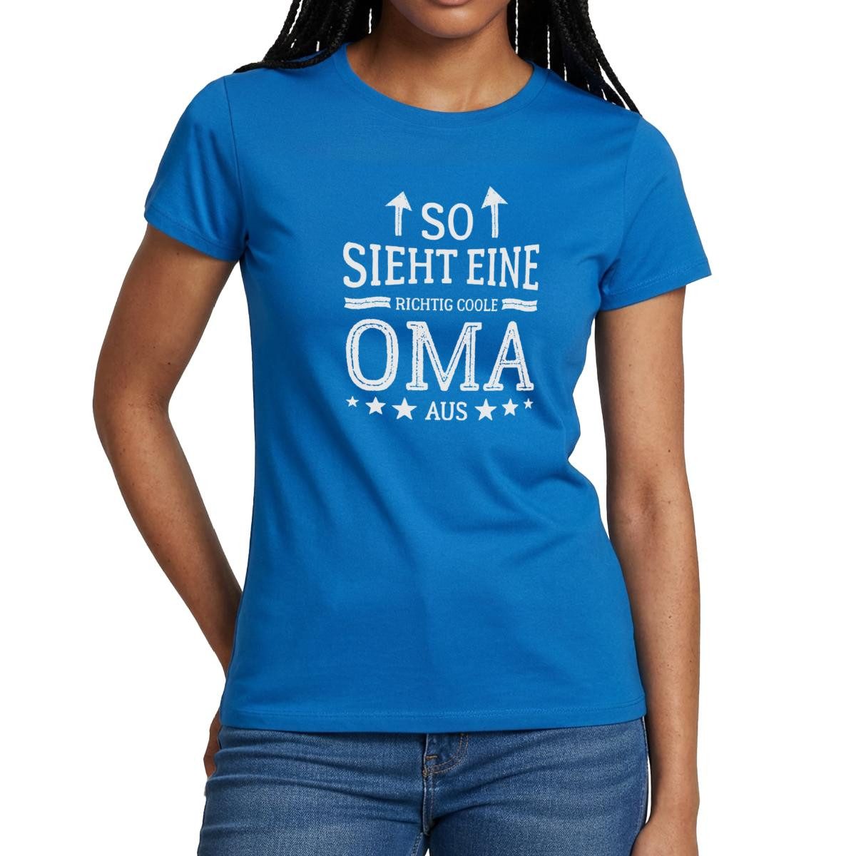T-Shirt So Sieht Eine Richtig Coole Oma Aus Frauen T-Shirt