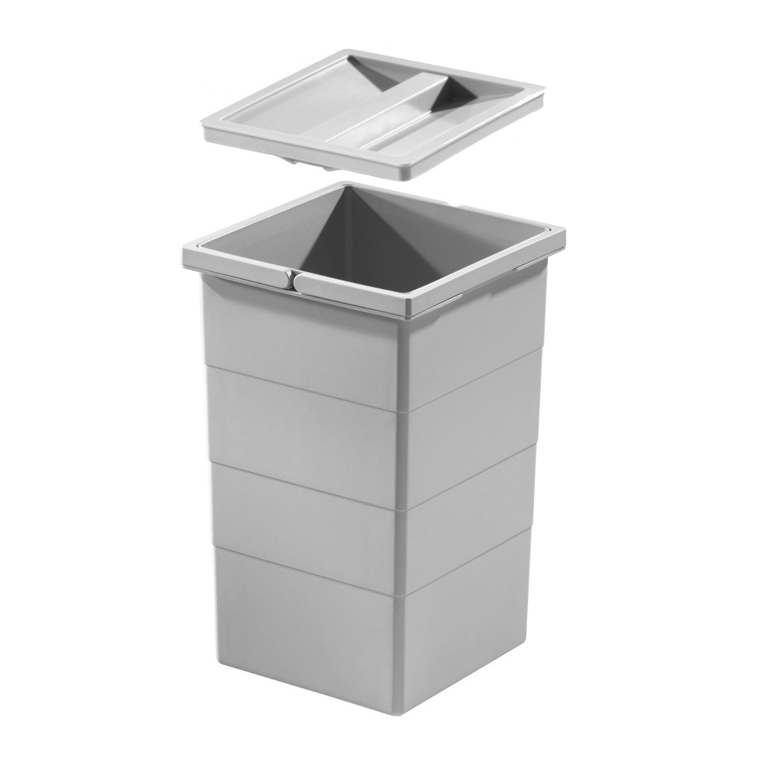 Hailo Einbaumülleimer Hailo Inneneimer 1076099 mit Deckel 15 Liter 226x233x350 mm 2 Henkel