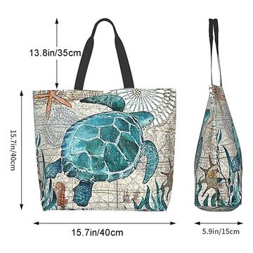 Rnemitery Schultertasche Canvas Tote Bag Taschen Groß Umhängetasche Stofftasche (1-tlg)