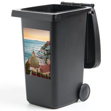 MuchoWow Wandsticker Italien - Positano - Meer (1 St), Mülleimer-aufkleber, Mülltonne, Sticker, Container, Abfalbehälter