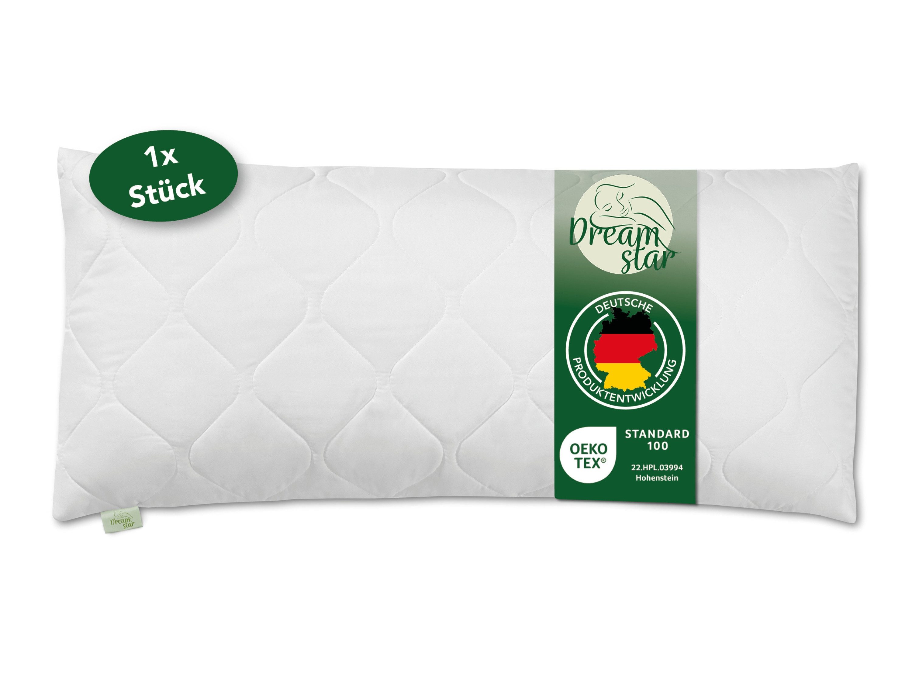 Microfaserkissen gestepptes Kopfkissen 40x80 cm und 80x80 cm - Premium Qualität