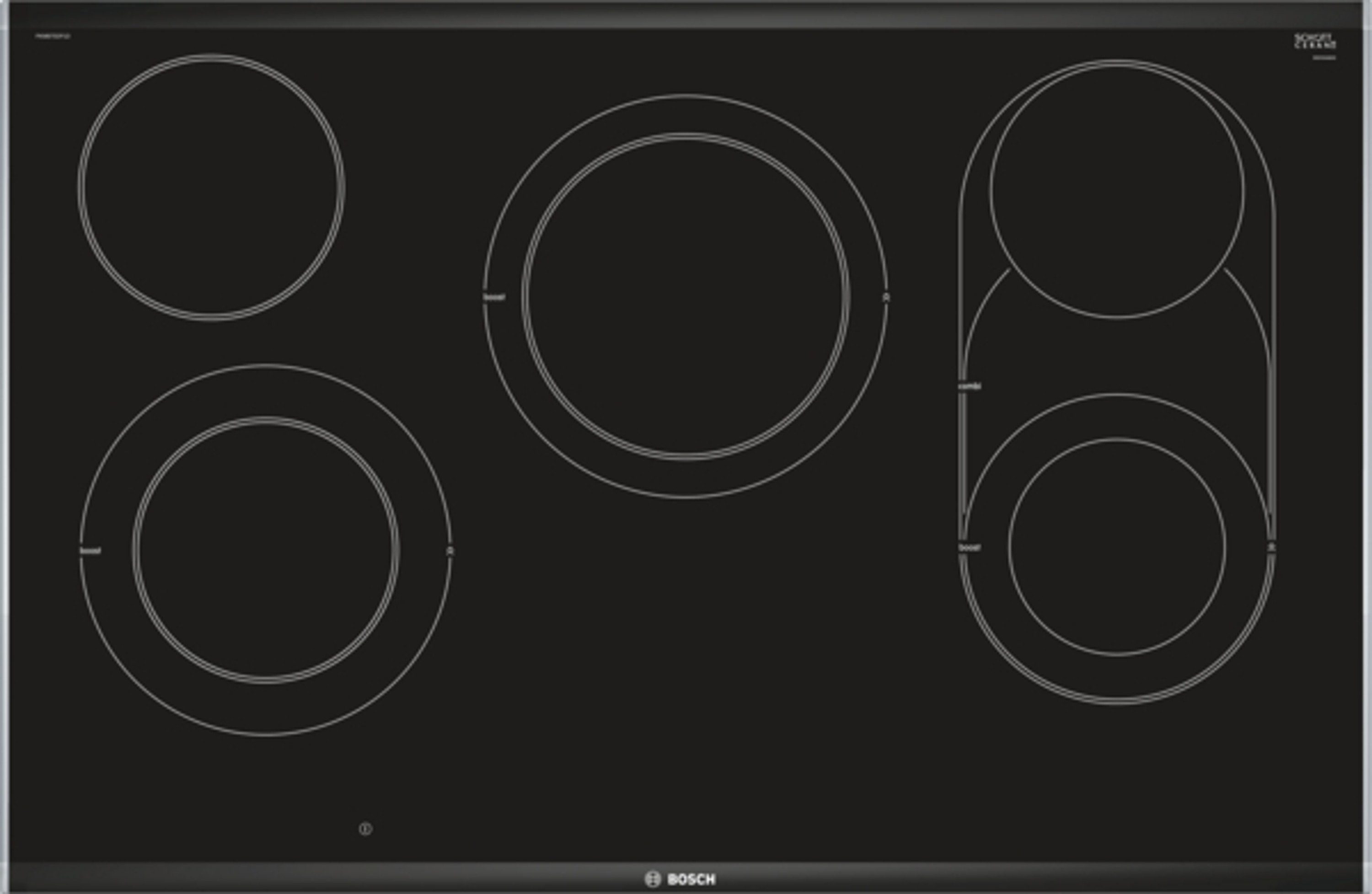 BOSCH Elektro-Kochfeld PKM875DP1D, Schwarz, Mit Rahmen aufliegend, Glaskeramik, 80 cm, Elektro