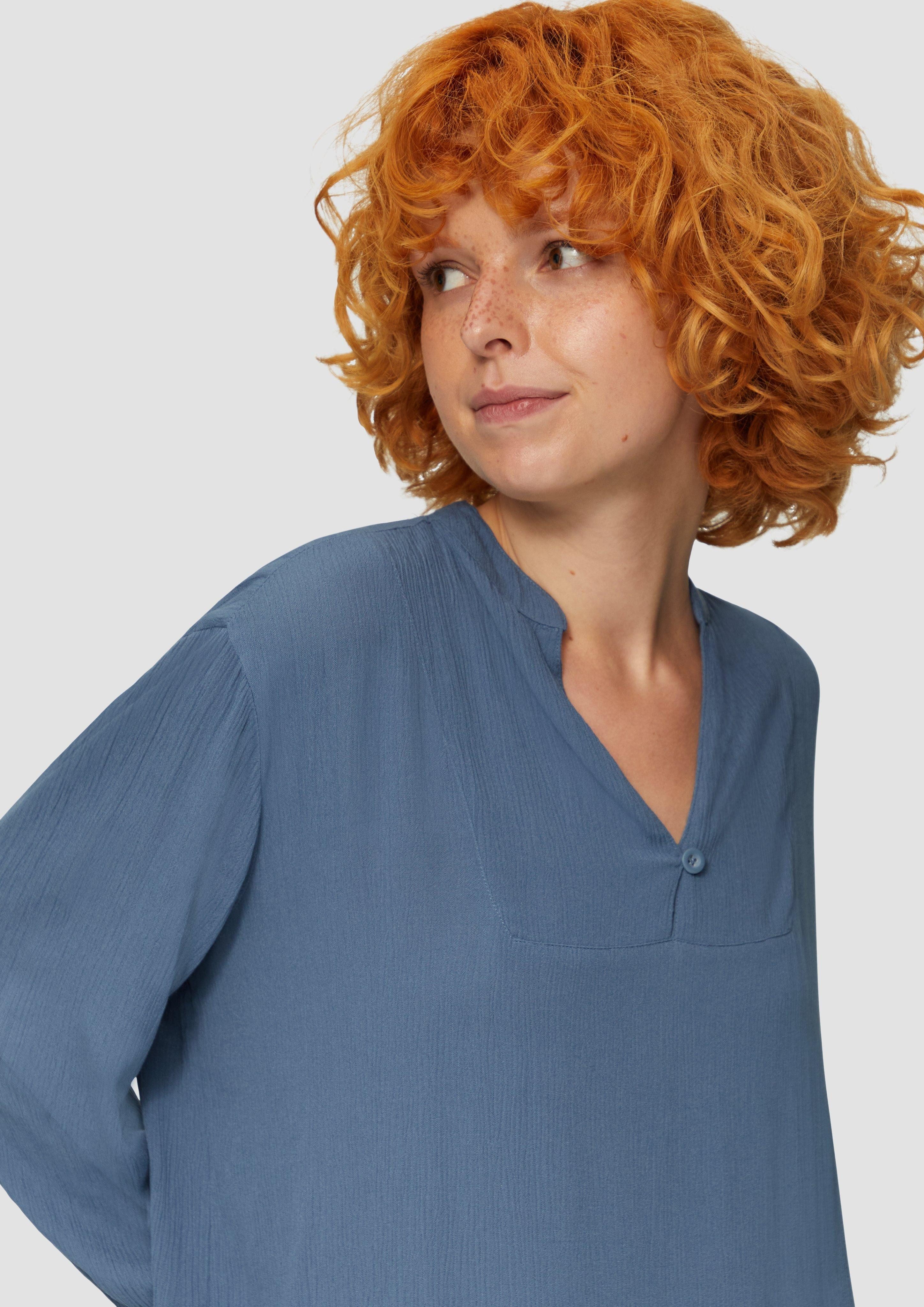 QS Langarmbluse Viskose-Crêpe-Bluse mit 3/4 Arm günstig online kaufen