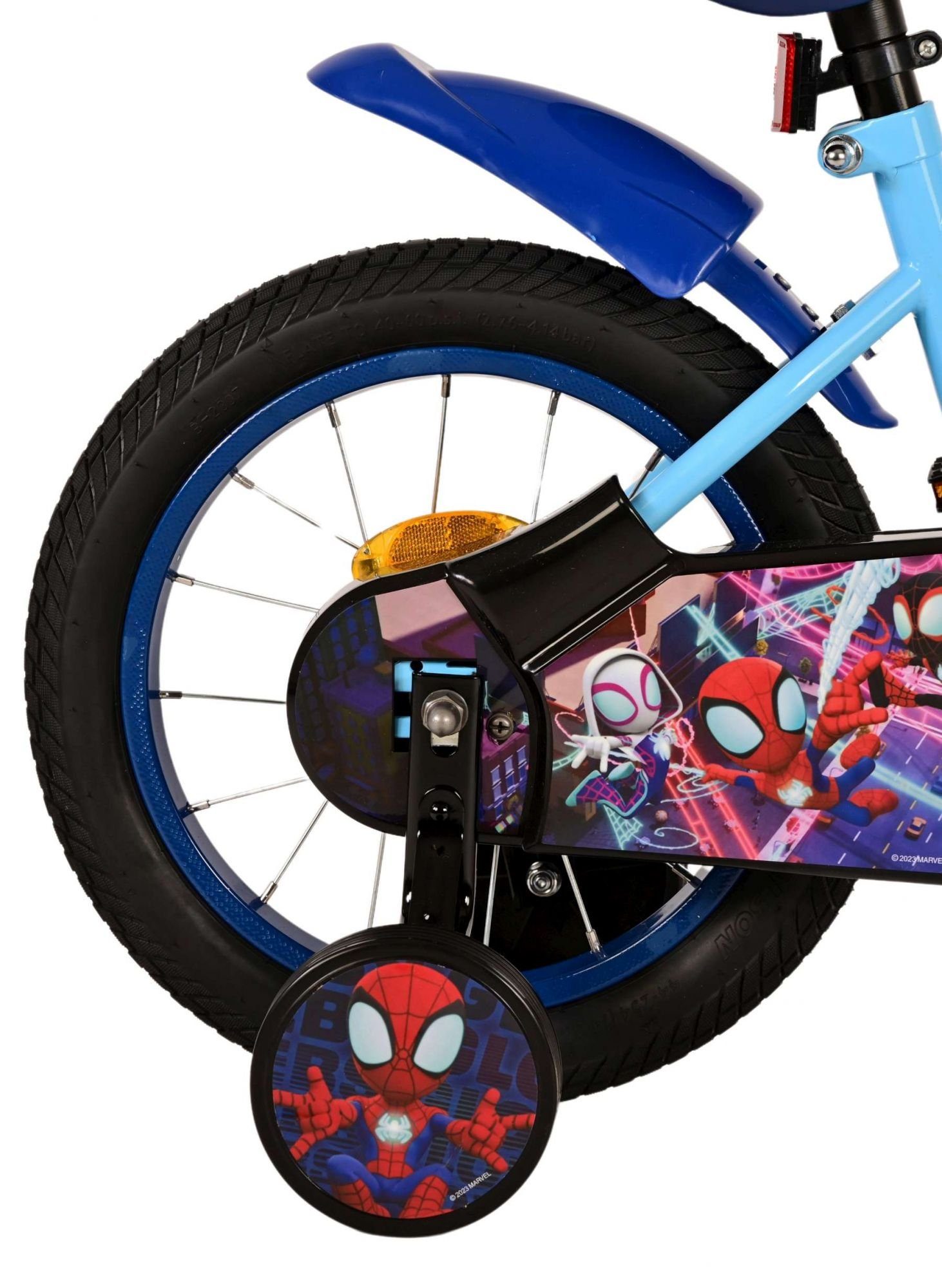 Spiderman Blau 16 bzw Kinderfahrrad Jahre, Luftbereifung, Zoll 12, 14 6 Spidey Rücktrittbremse, Jungen - - - 85% - bis zusammengebaut, - kg 3 60