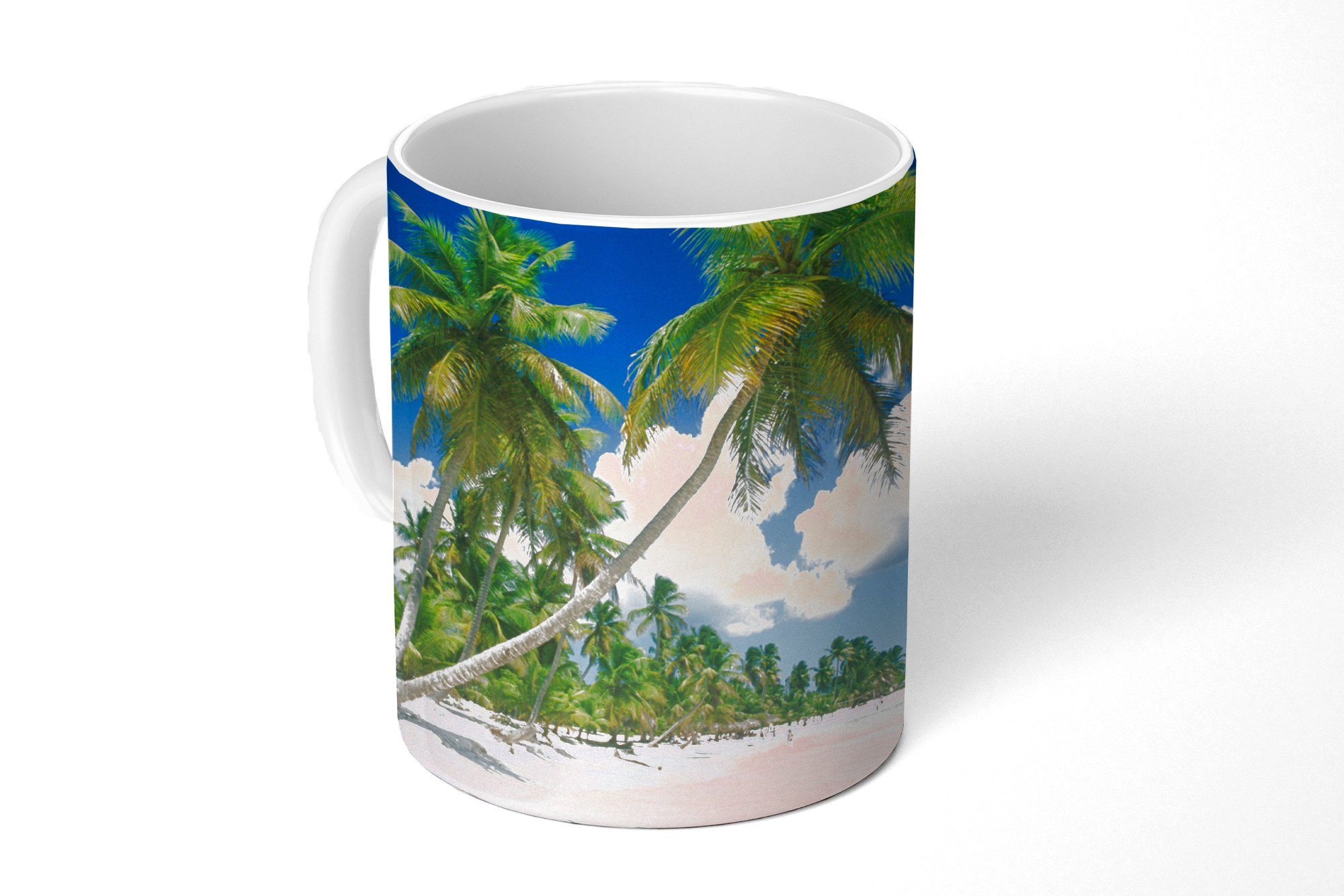 Teetasse, Keramik, - - Strand Tropisch, Geschenk Palme Becher, Tasse Teetasse, Kaffeetassen, MuchoWow