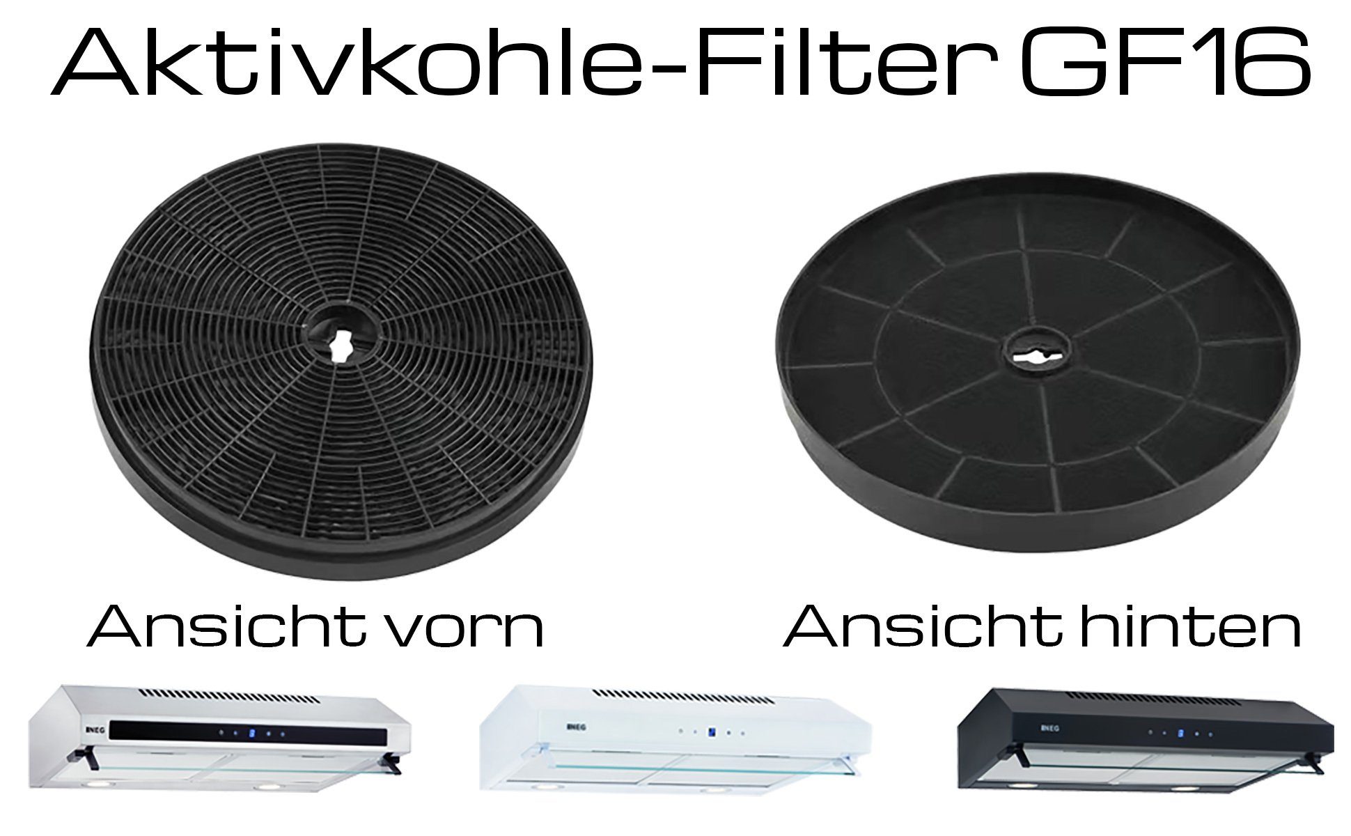 NEG Aktivkohlefilter Aktivkohlefilter-Set GF16, Zubehör für NEG15-TDL+