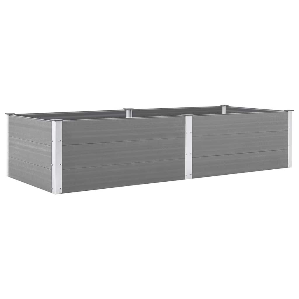 vidaXL Hochbeet Garten-Hochbeet 250 x 100 x 54 cm WPC Grau (1 St)