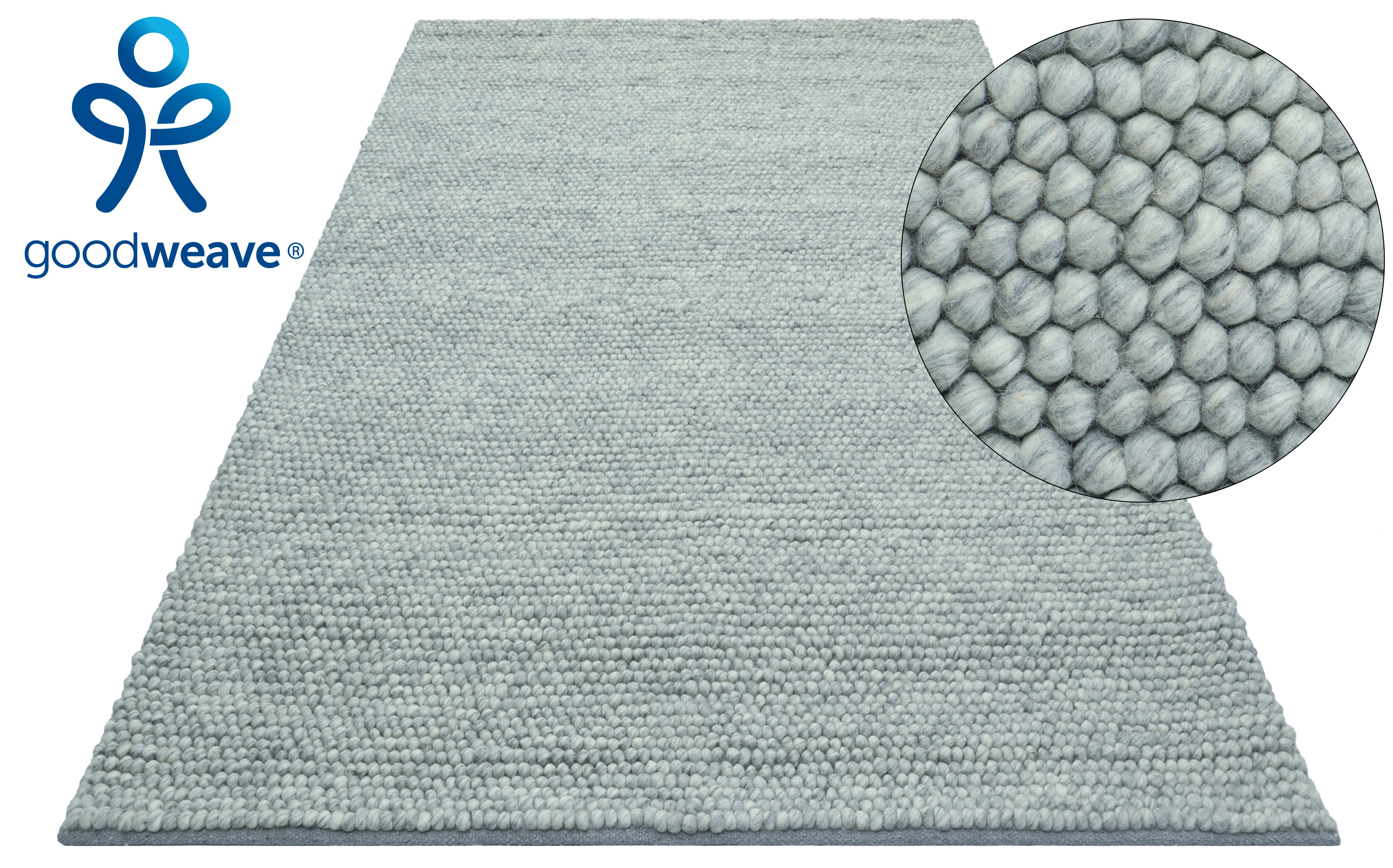 OTTO home Wollteppich Wolly, Wolle, in Standard und Premium Qualität, rechteckig, Höhe: 14 mm, handgewebt, Handweb Teppiche, Skandi, Wohnzimmer, Schlafzimmer – Bild 2 von 5