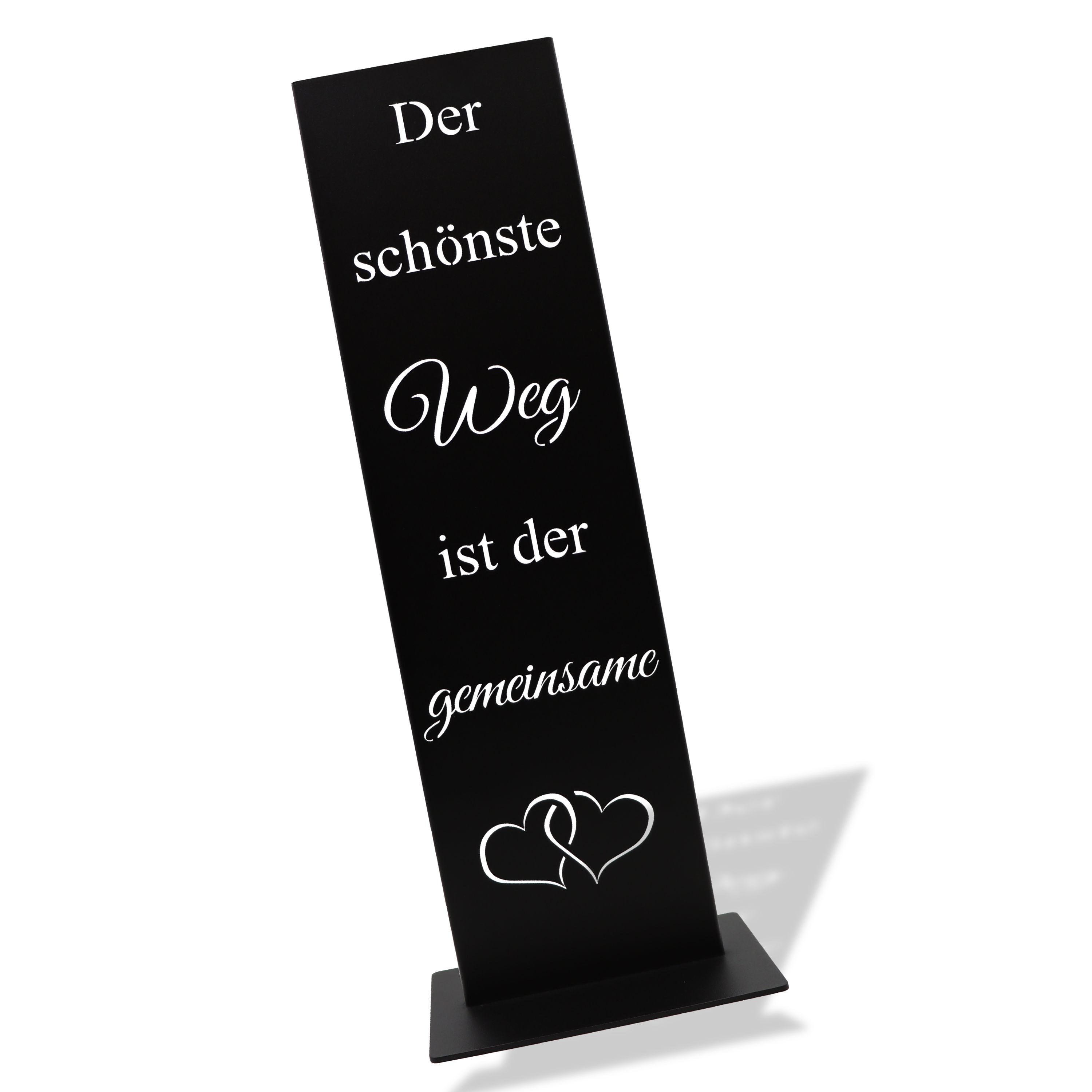 Rostikal Metallschild Gartenschild Hochzeit Edelrost 55 cm – Bodenplatte/Stecker, (1 St), Spruchtafel mit Herzmotiv – wetterfest & pflegefrei, ideal für Eingang