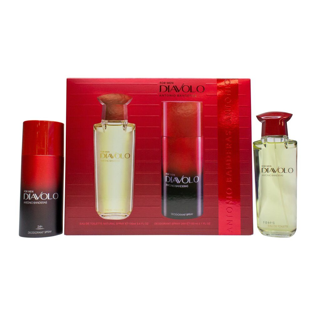 antonio banderas Eau de Toilette Diavolo For Men Gift Set 100ml EDT + 150ml Deodorant Spray