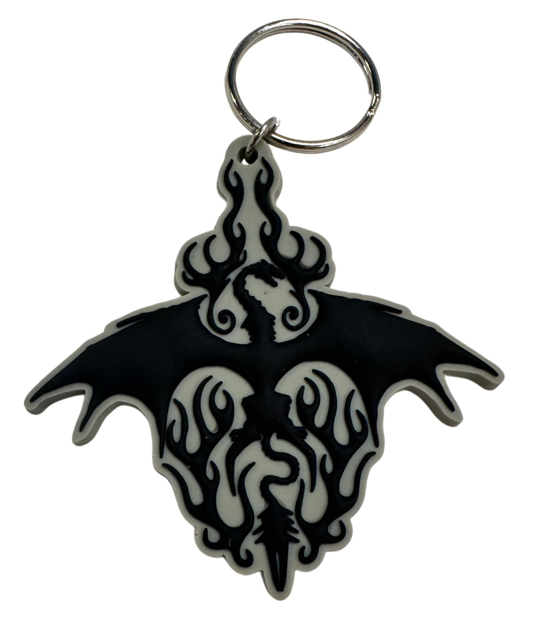 Schlüsselanhänger Schlüsselanhänger 6cm Kinder Anhänger keychain Wappen grau schwarz