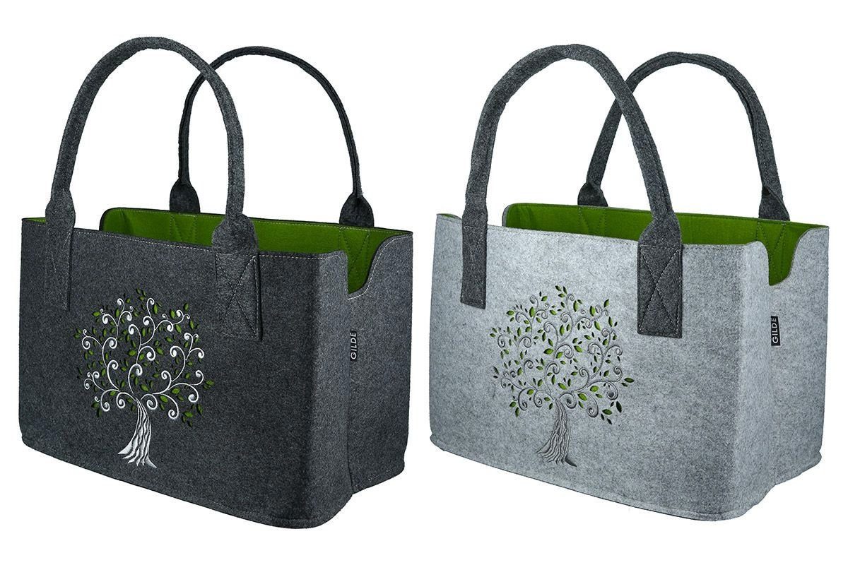 GILDE Einkaufsshopper Filztasche "Lebensbaum" Shoppingtasche Tragetasche, H günstig online kaufen