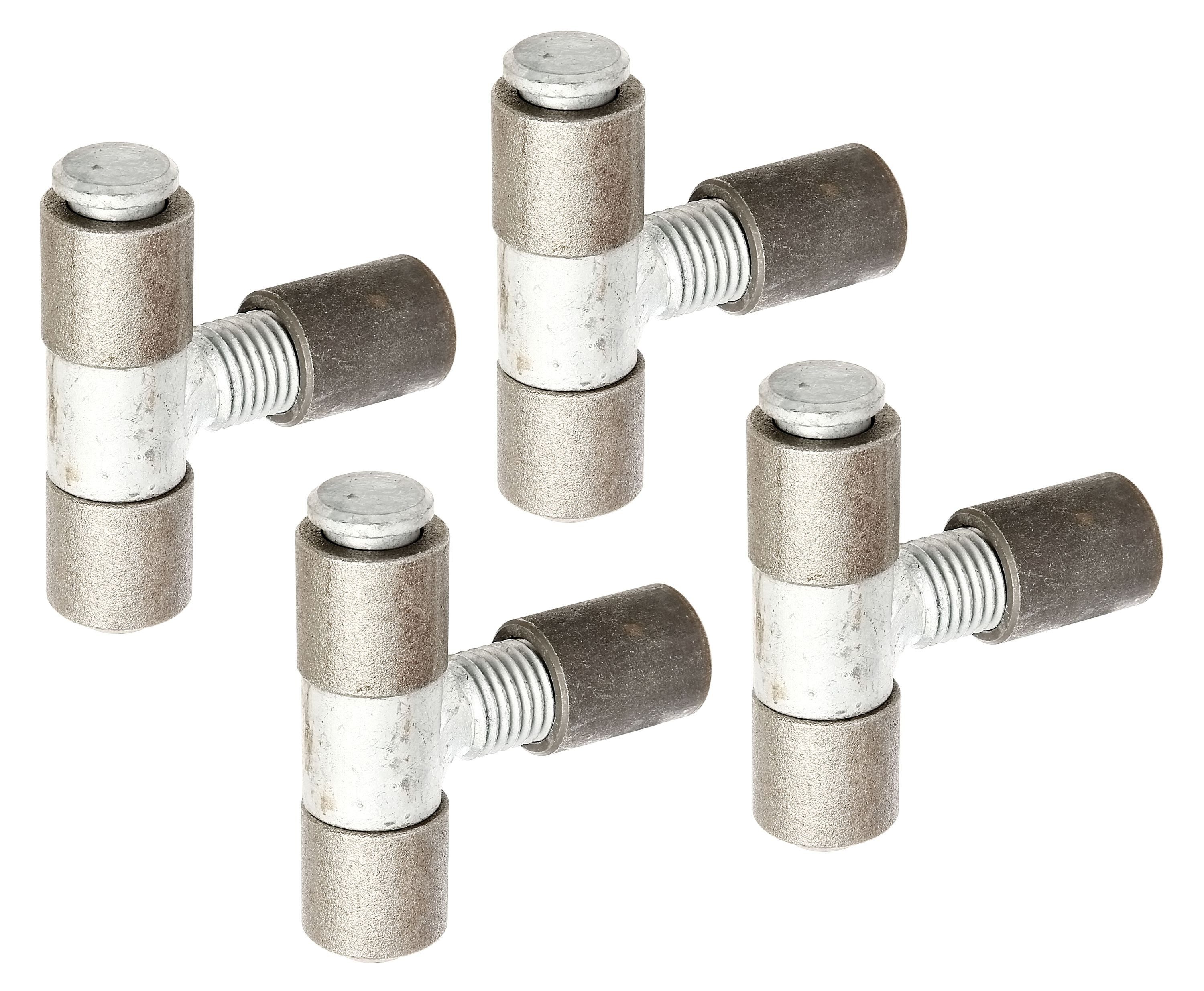 Alberts Zaunriegel Alberts 852474 Anschweißband, verstellbar um 40 mm, Stahl, mit verzink, Alberts 4x Anschweißband für Metalltore, verstellbar, zum Anschweißen