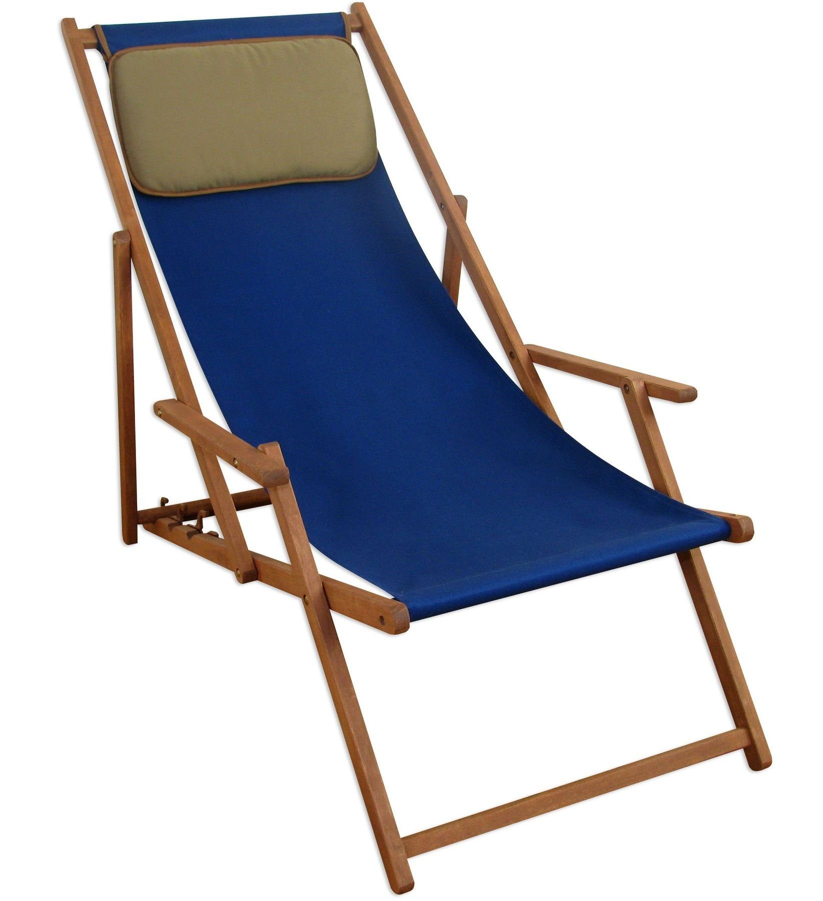 Gartenliege Deckchair blau Liegestuhl Sonnenliege Gartenliege Strandstuhl