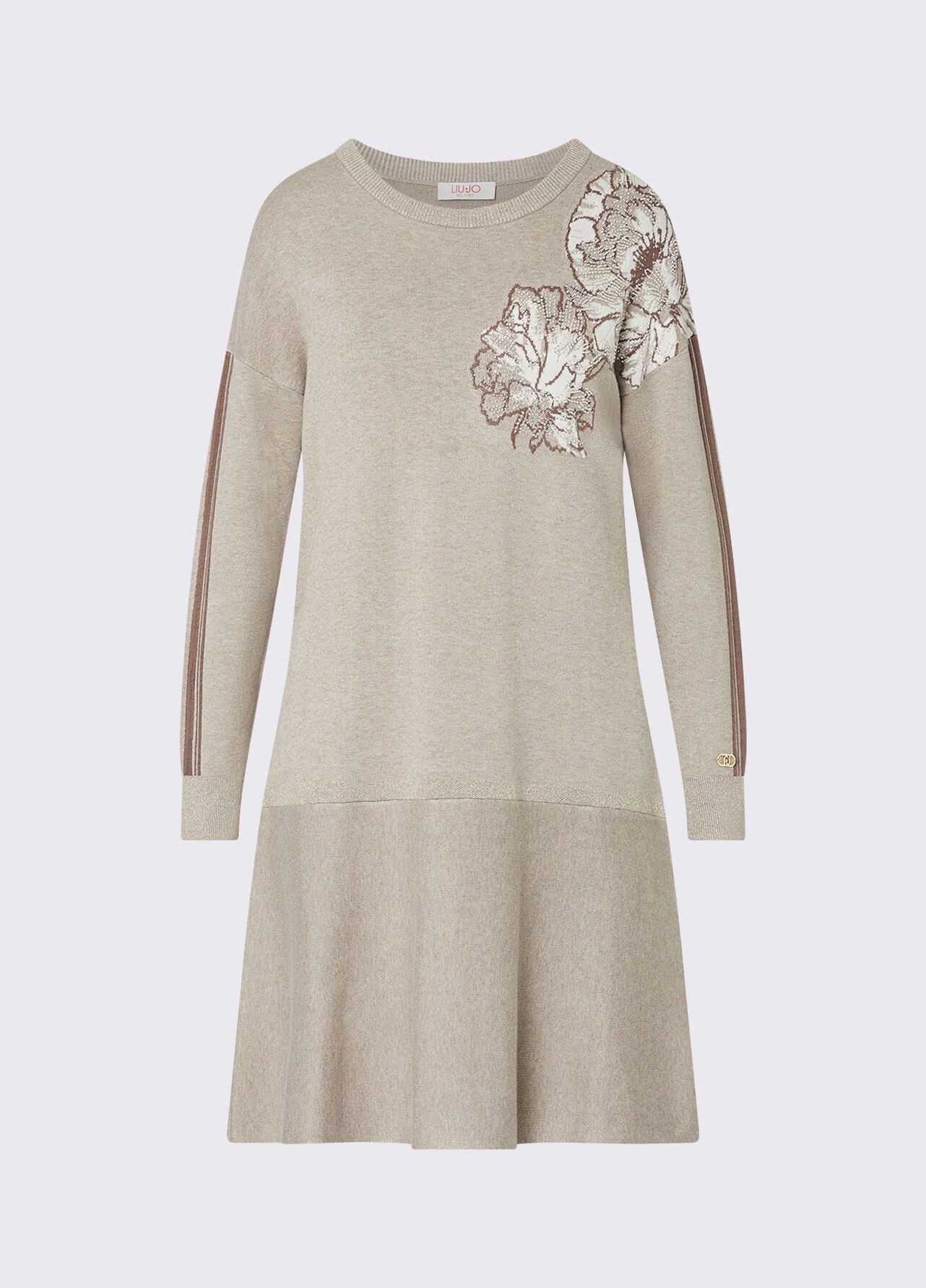 Liu Jo Strickkleid ECS ABITO MAGLIA - Strickkleid mit Blumenmotiv - Damen Kleid