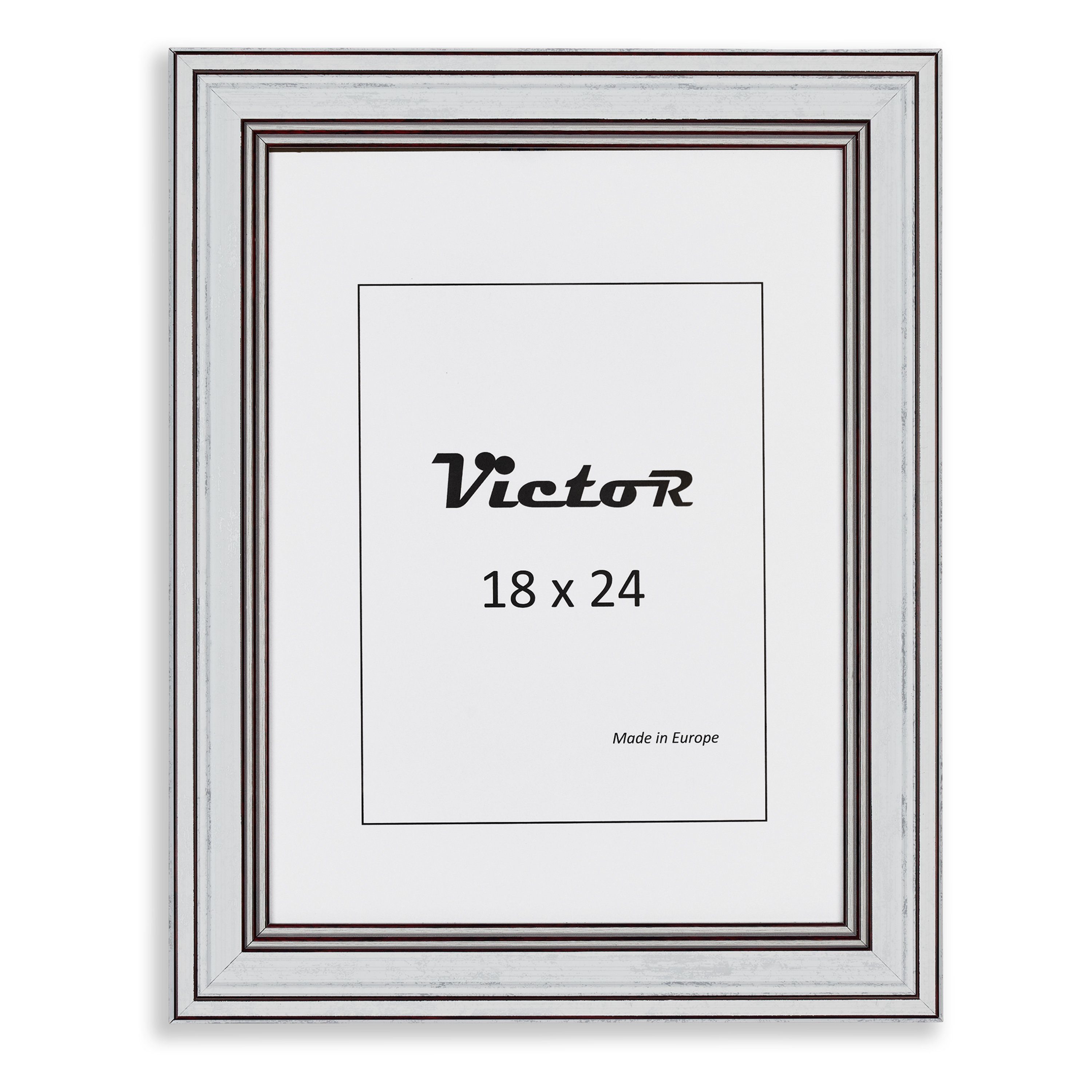 (Zenith) Leiste: Goya, Kunststoff Victor 18x24 Rahmen cm, 3er in weiß, Bilderrahmen 19x31mm, Set