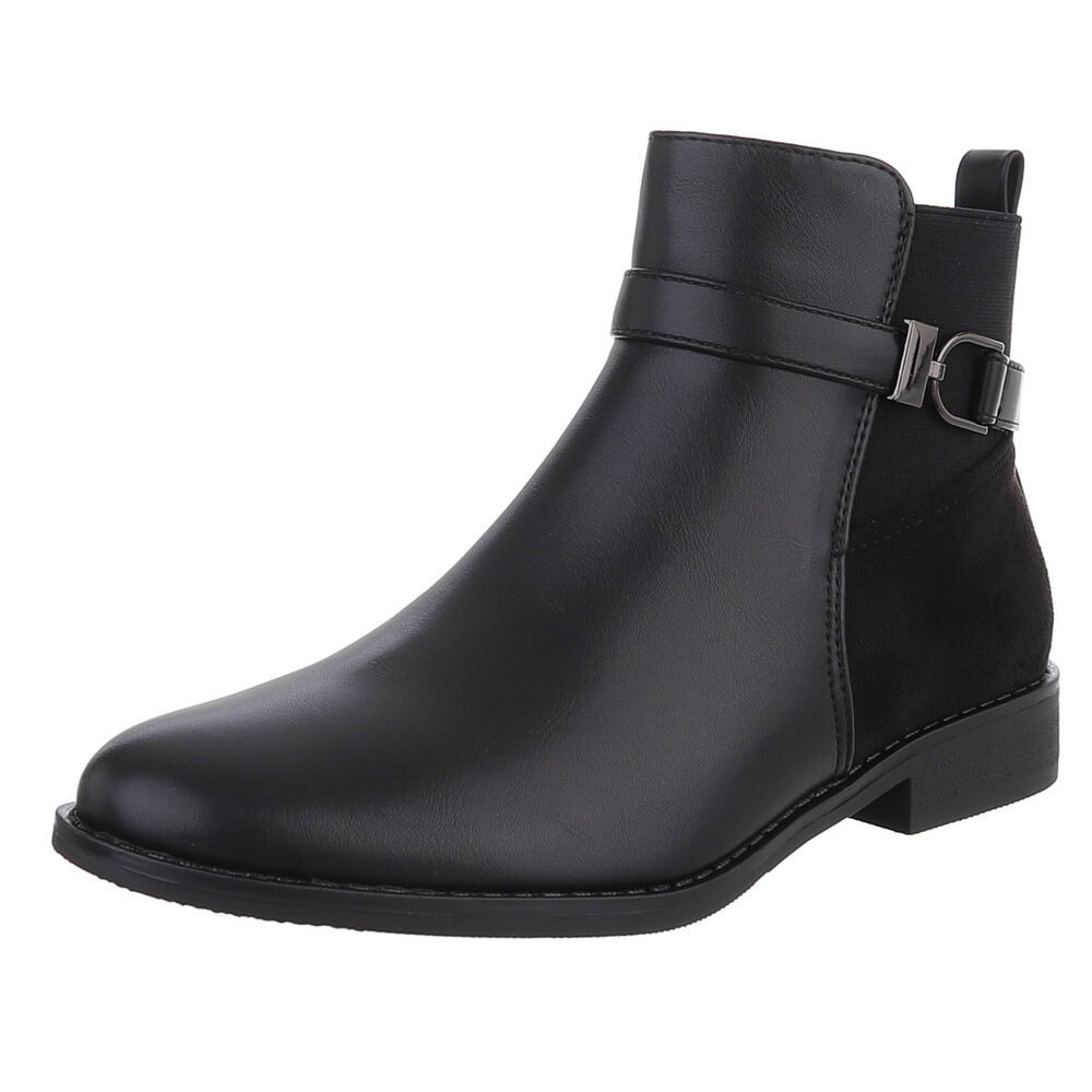 Ital-Design Elegante Damen Stiefeletten mit Schnalle günstig online kaufen