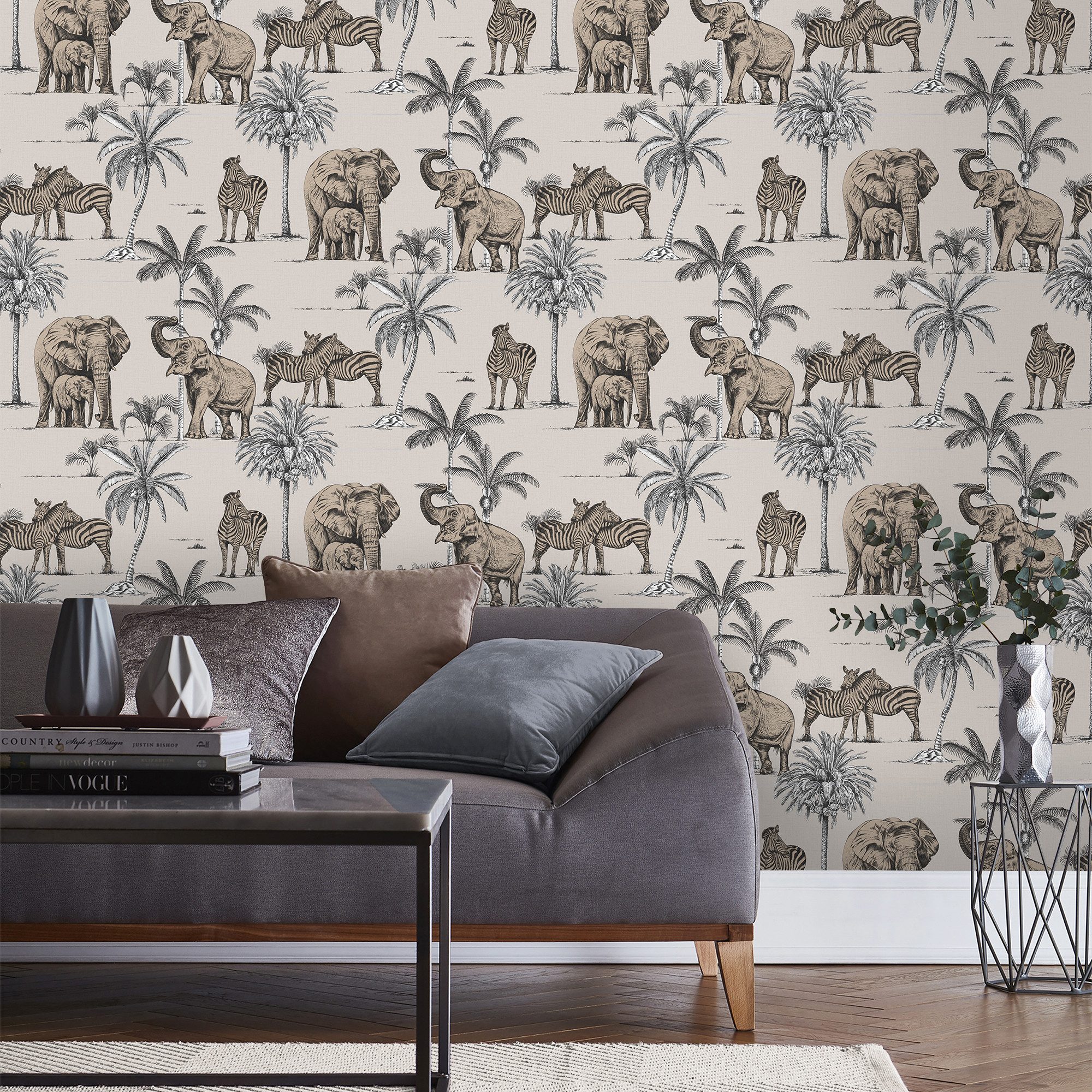 Sublime Vliestapete KENYA, geprägt, natürlich, (1 St), Design Tapeten