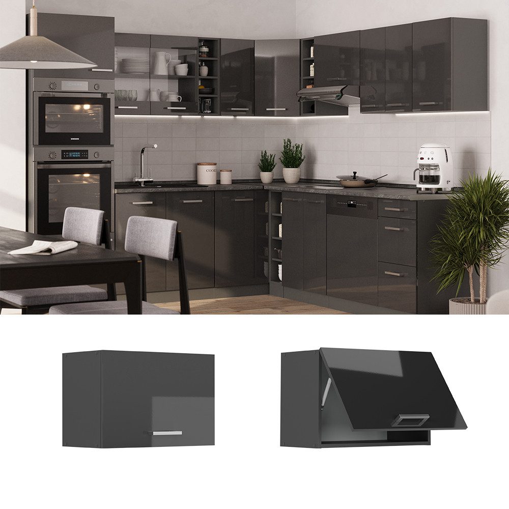 Vicco Hängeschrank R-Line, Anthrazit Hochglanz/Anthrazit, 60 günstig online kaufen