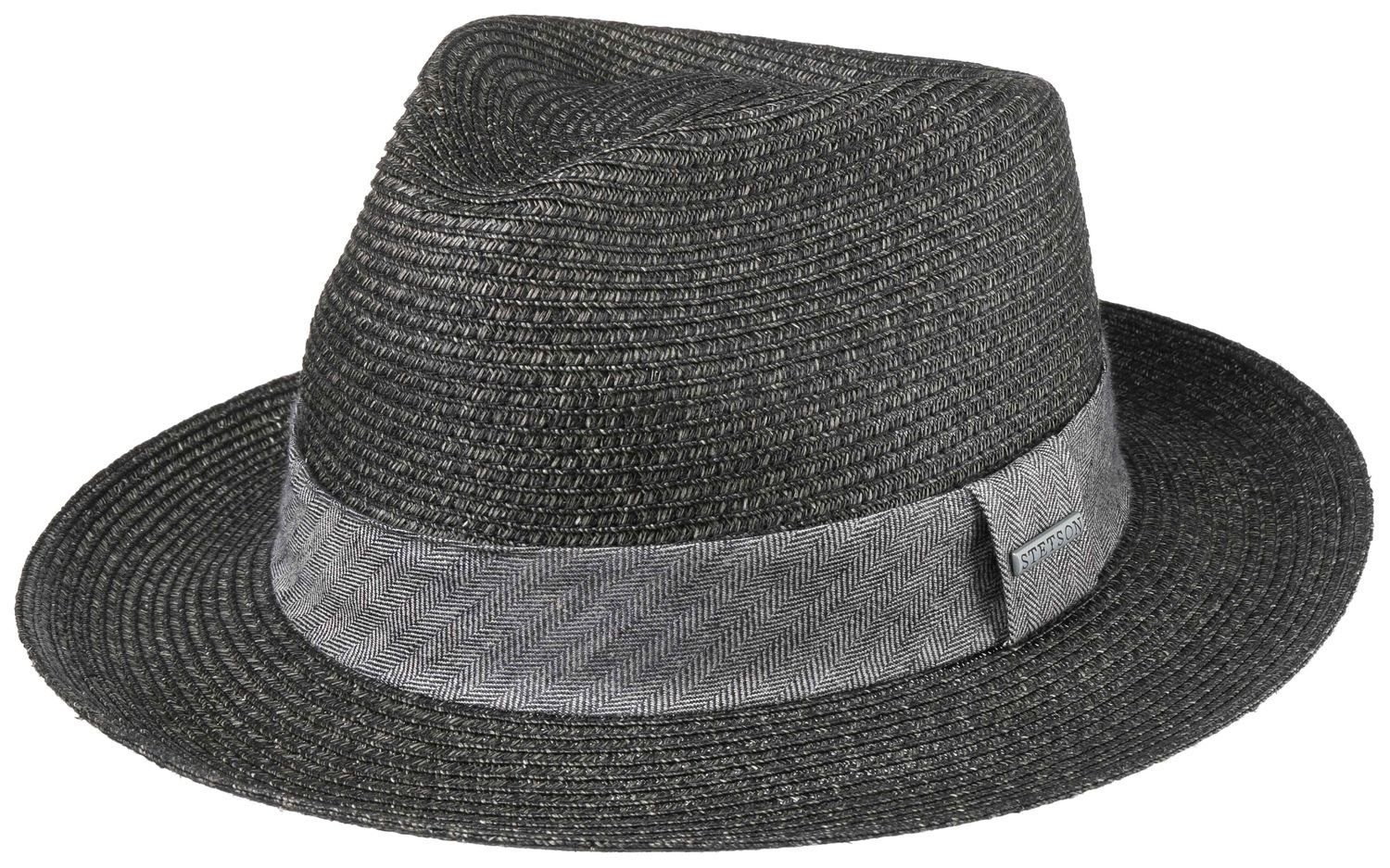 Stetson Strohhut Herren Fedora Toyo Strohhut aus Viskose 13 sz/grau