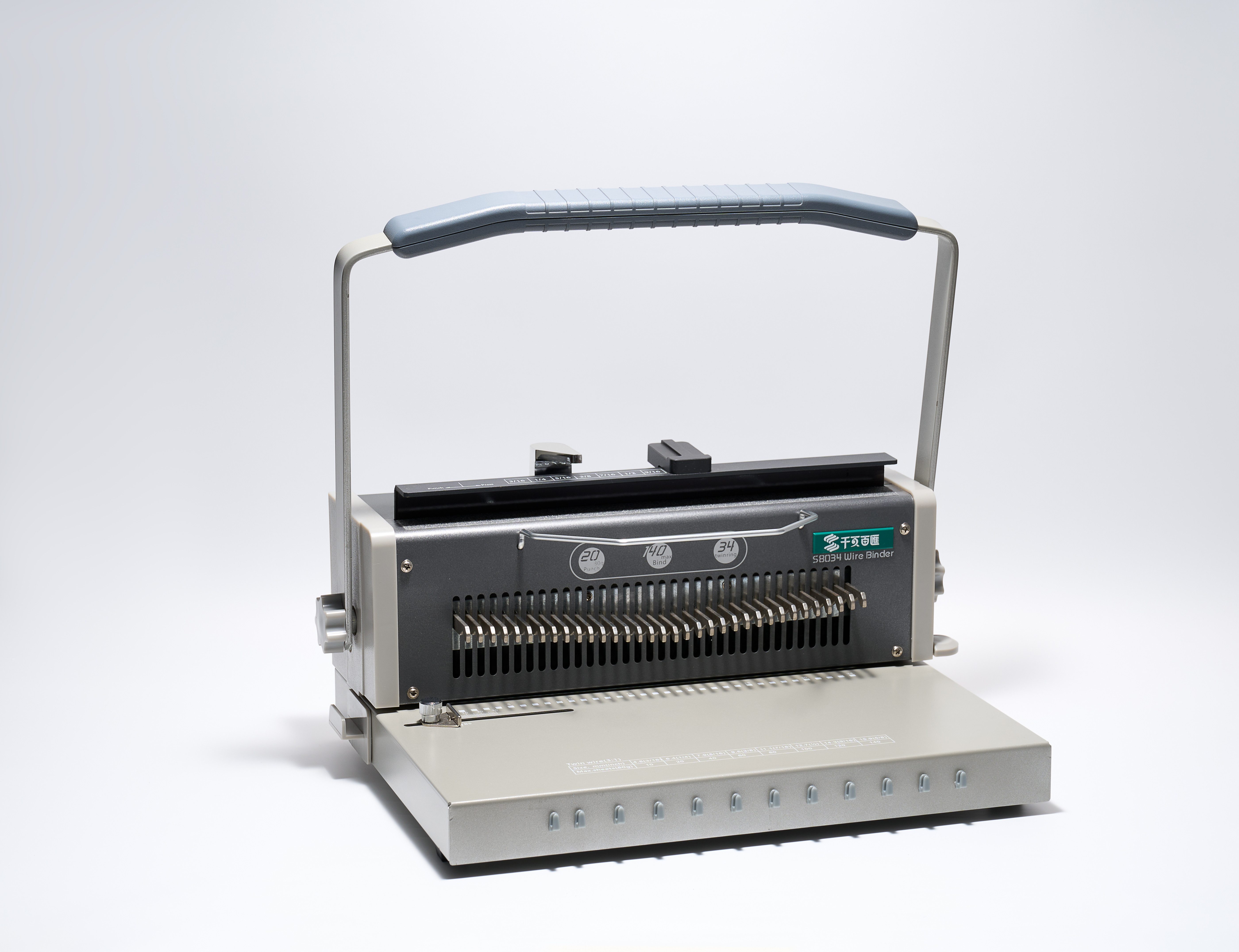 LMG Germany Drahtbindegerät Manuelles Drahtbindegerät A4 – 34 Ringe für Büro und Homeoffice, Manuelle Bedienung, 34 Ringe (3:1), bis 25 Blatt, für A4-Dokumente