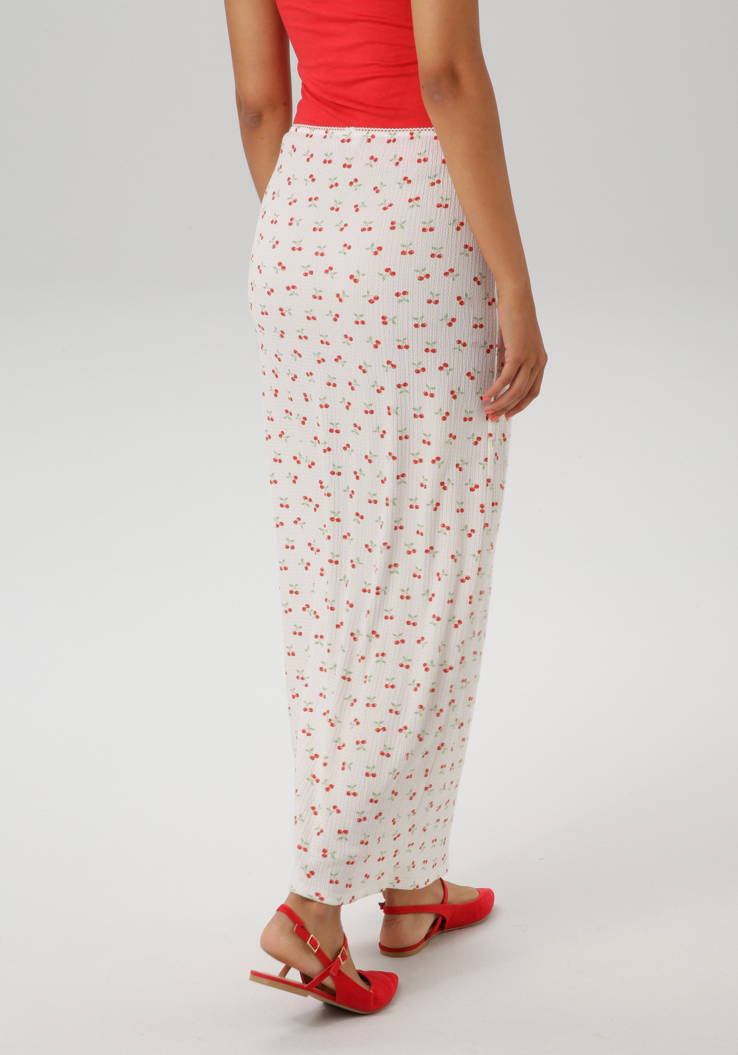 Aniston CASUAL Maxirock allover mit Kirschen bedruckt günstig online kaufen